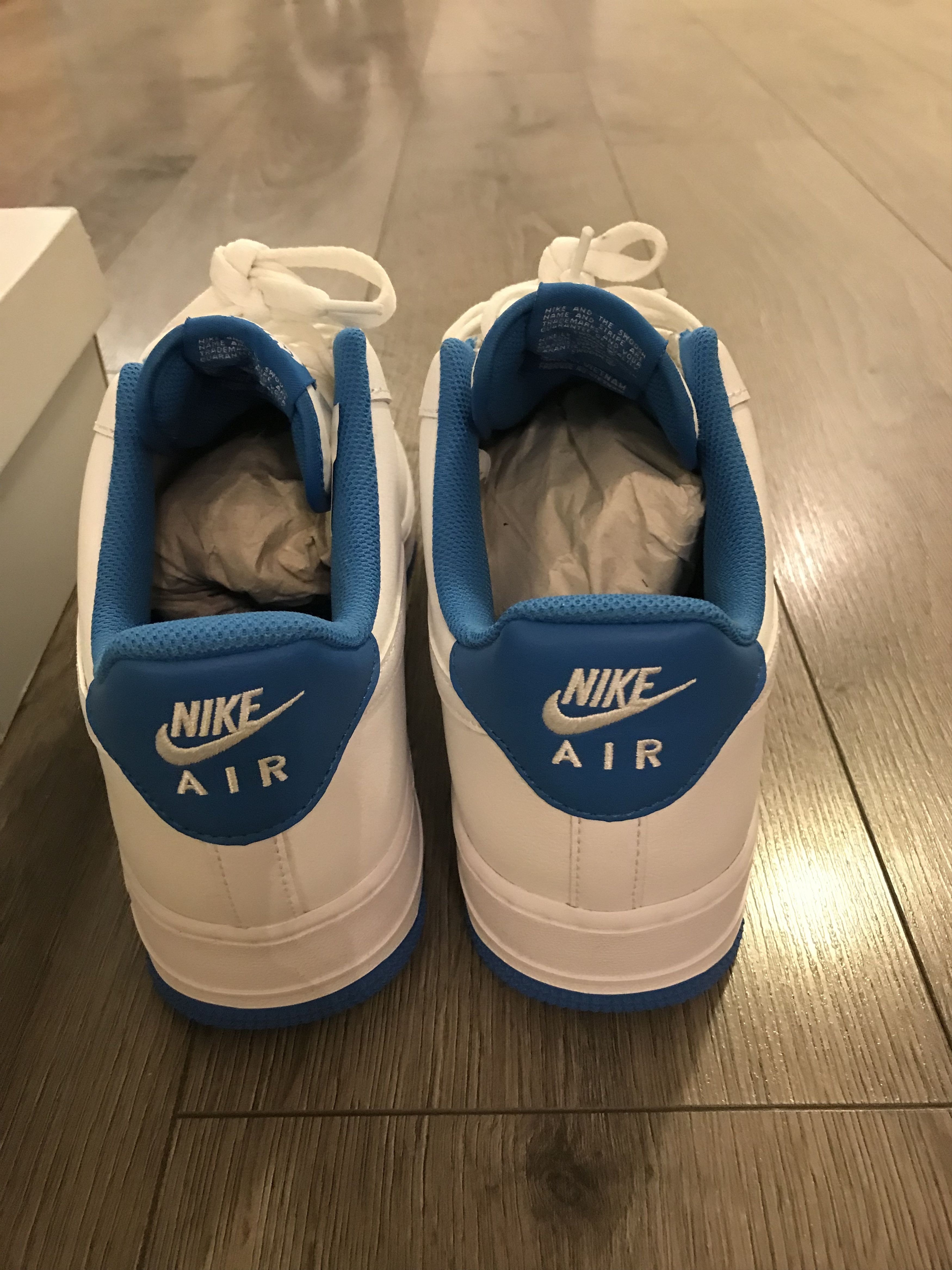 Nike Nike Air Force 1 Low '07 White Light Photo Blue Size US 12 / EU 45 - 8 Thumbnail
