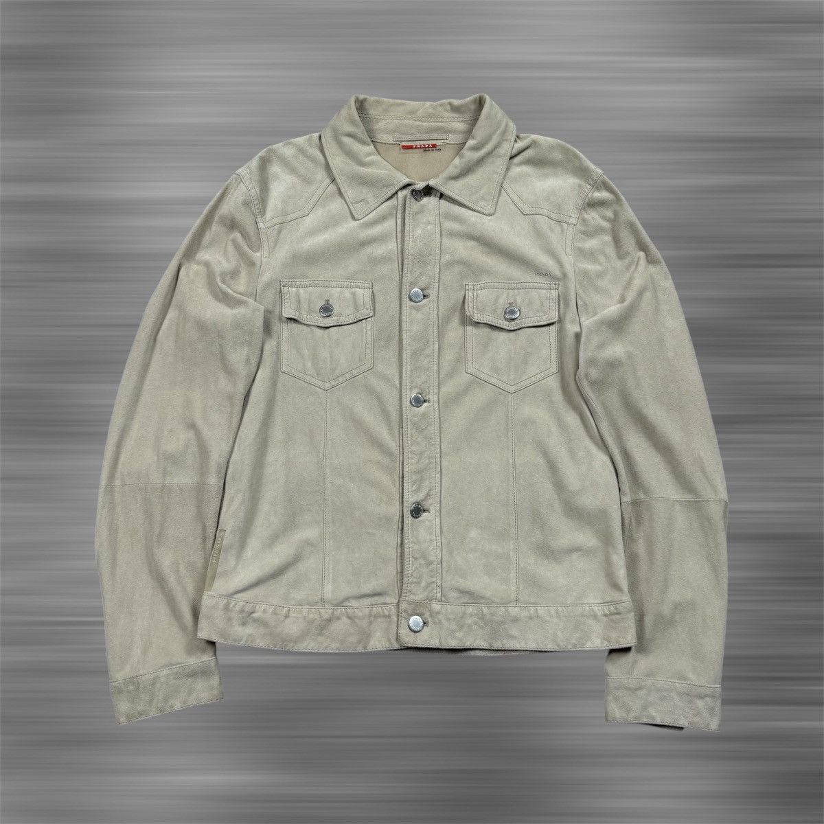 Prada × Vintage Prada beige label suede jacket Size US XS / EU 42 / 0 - 1 Thumbnail