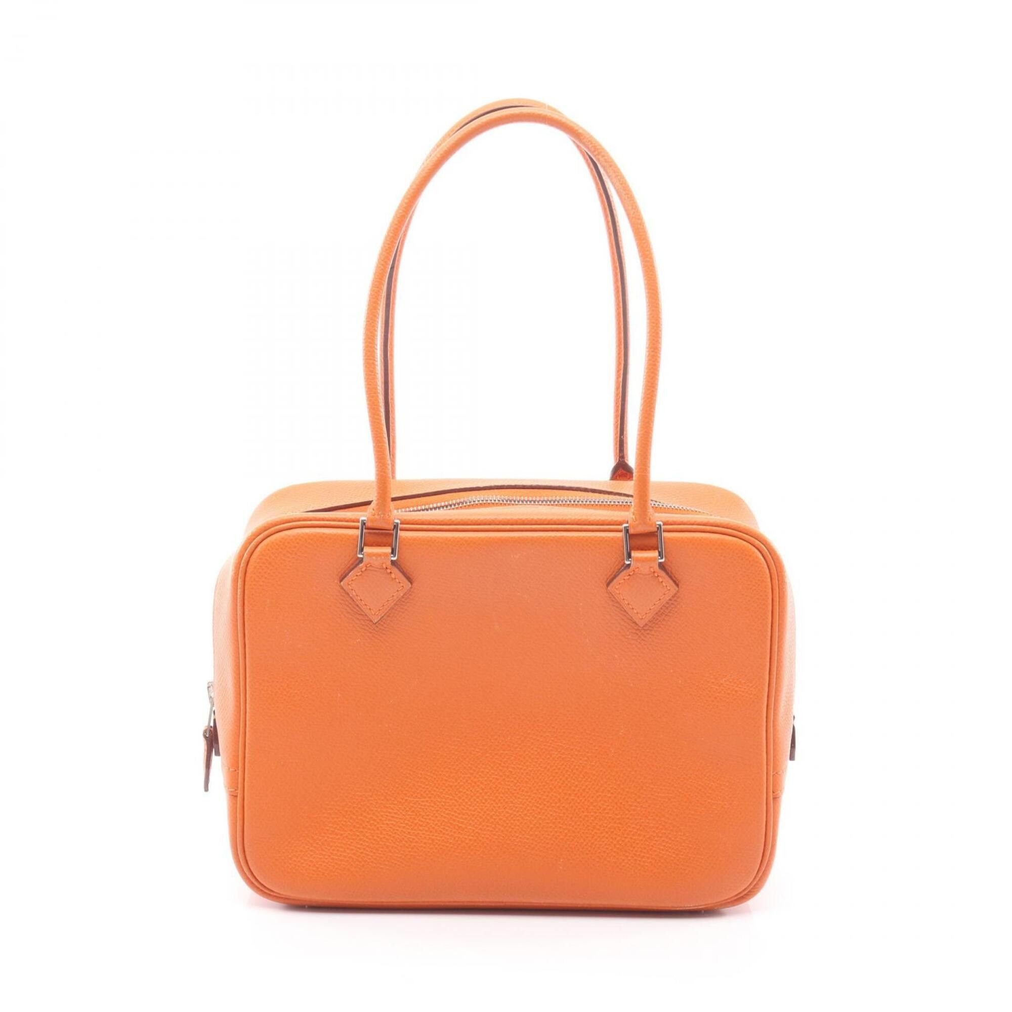 Hermes Hermes Mini Plume 20 Handbag, Leather, Calfskin (Cowhide), Veau Epsom, Women's, Orange Size ONE SIZE - 1 Thumbnail