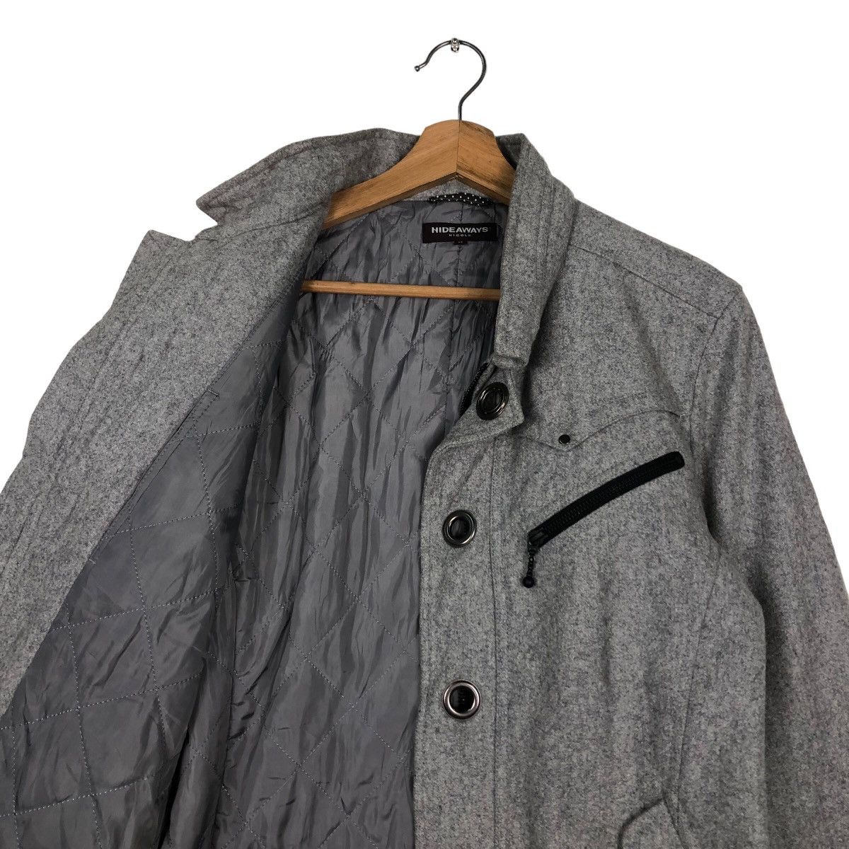 Japanese Brand 🔥Vintage Wool Biker Jacket Hideaways Nicole Issey Miyake Size US M / EU 48-50 / 2 - 12 Thumbnail