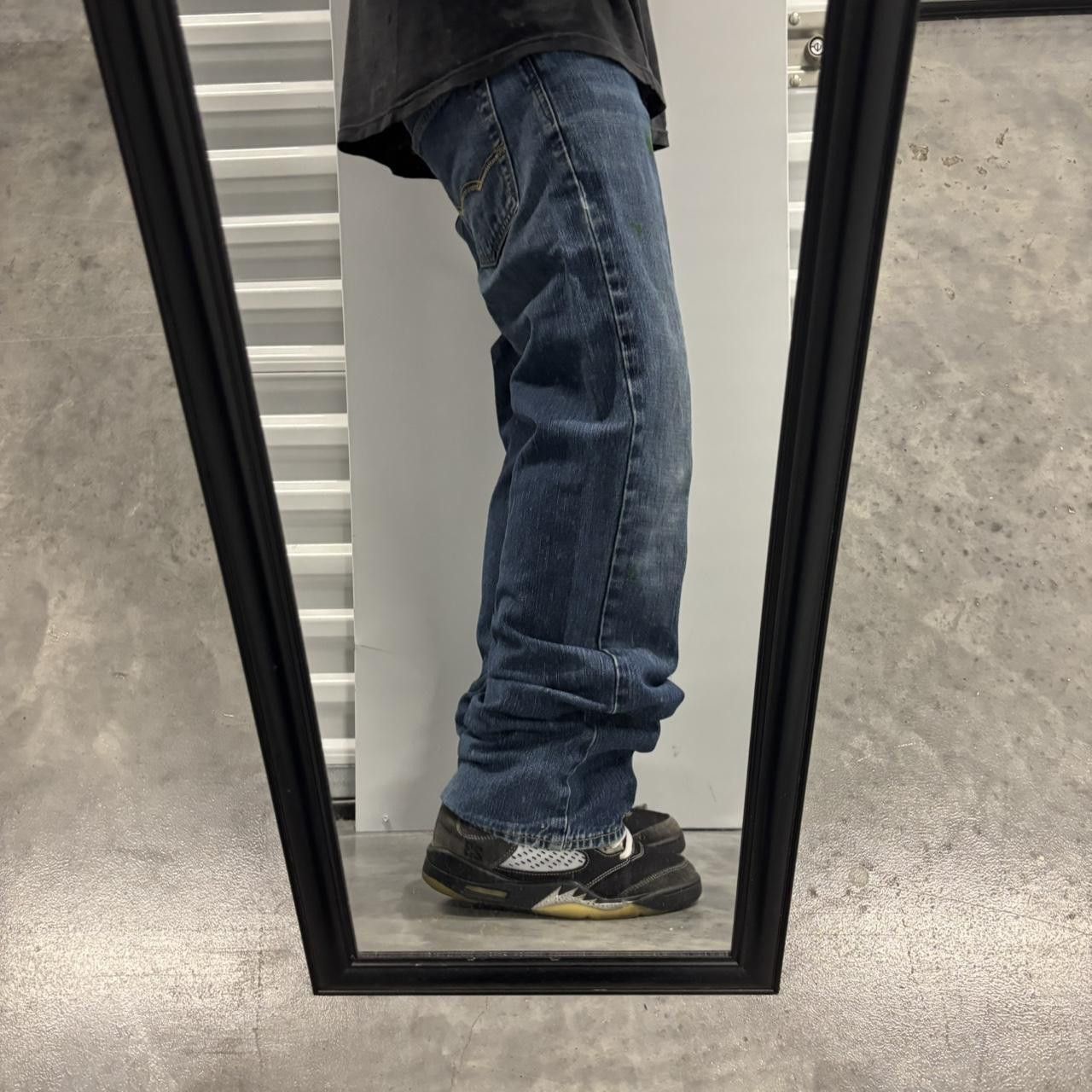 Japanese Brand × Vintage Crazy Vintage Y2K/2000s Grunge Dark Wash Bootcut Denim Jeans! Size US 30 / EU 46 - 2 Thumbnail