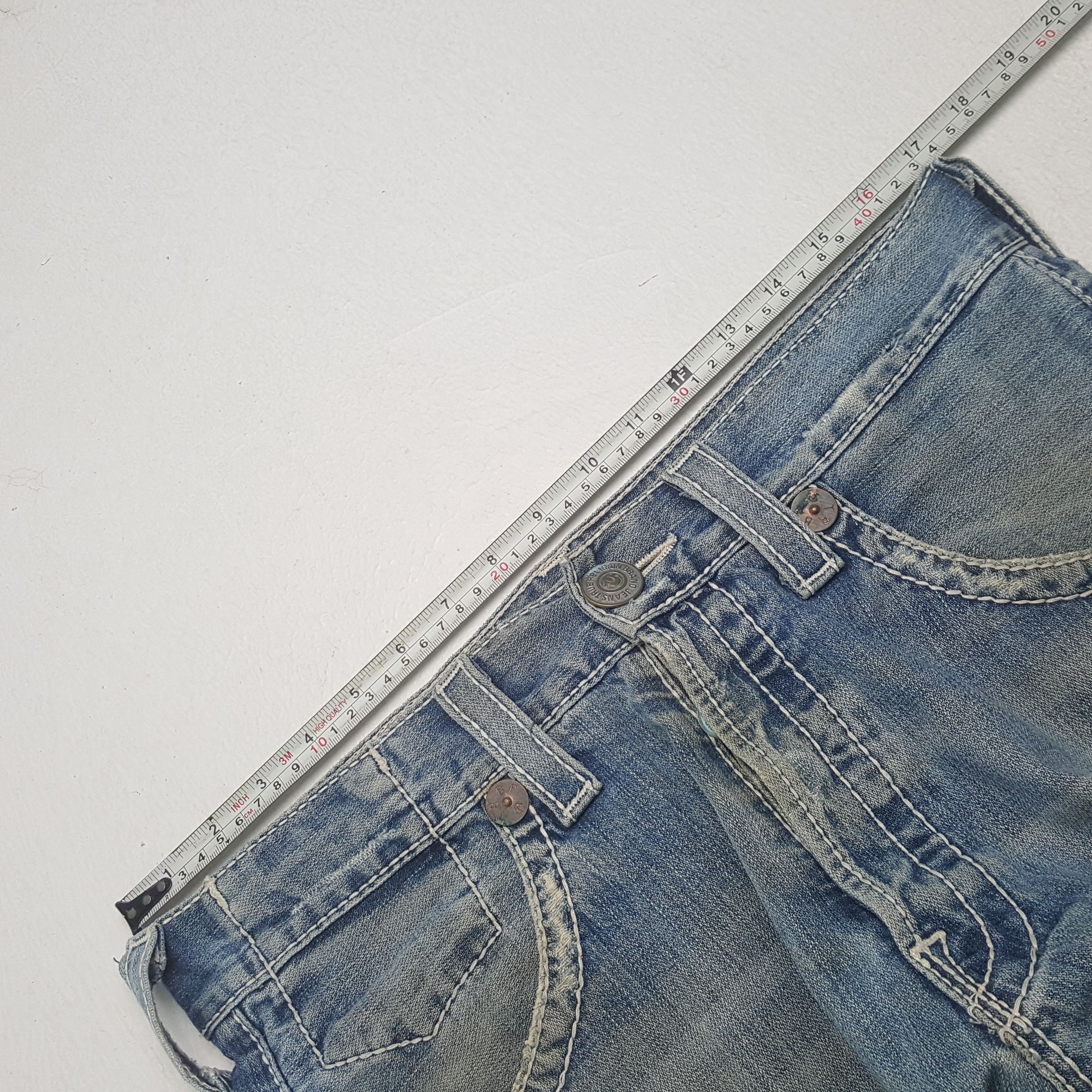 True Religion × Vintage True Religion Fashion Streetwear Style Distressed Jeans Size US 33 - 14 Thumbnail
