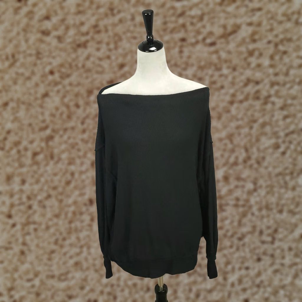 Vintage We The Free Sweater Womens XS Black Oversized Lightweight Fuzzy Stretchy Top Size XS / US 0-2 / IT 36-38 - 1 Thumbnail