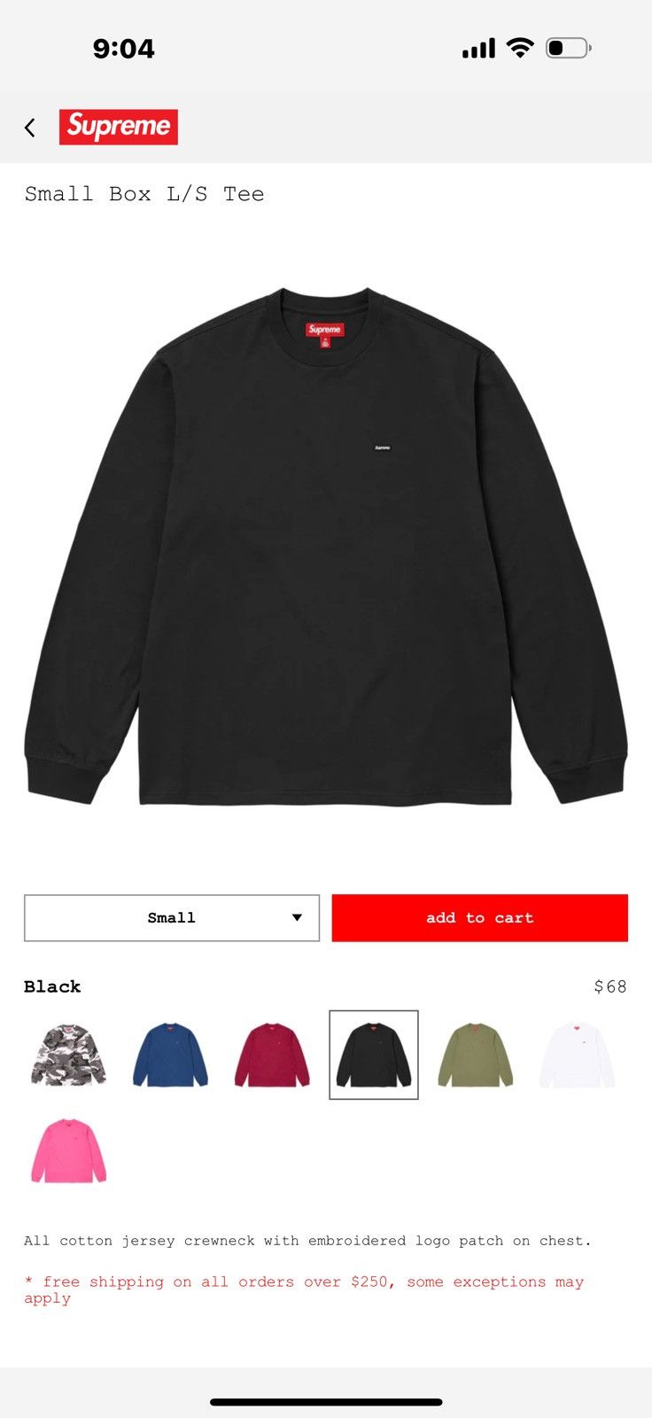 Supreme SUPREME SMALL BOX L/S TEE (SS25) Size US L / EU 52-54 / 3 - 2 Thumbnail