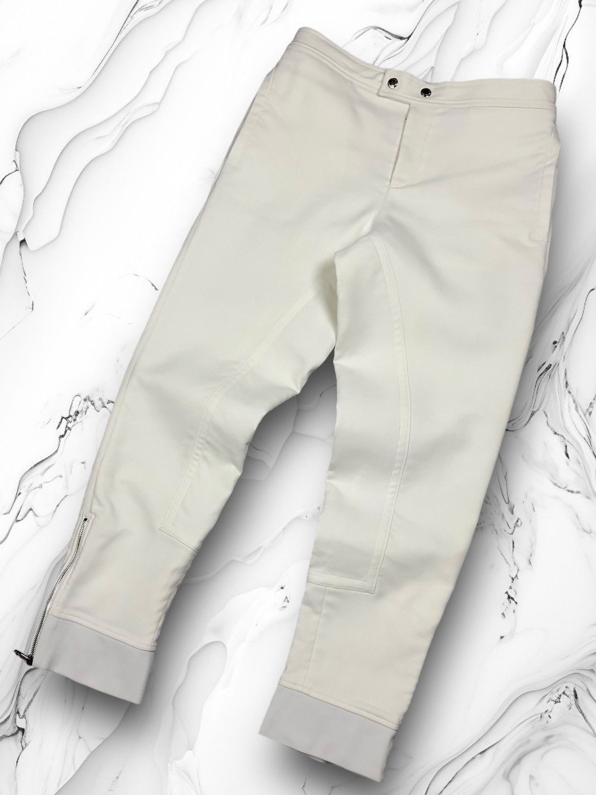 image of Luxury Alexander Mcqueen Fitted Jodhpur Trousers Pants Hype in Ivory White, Men's (Size 32)