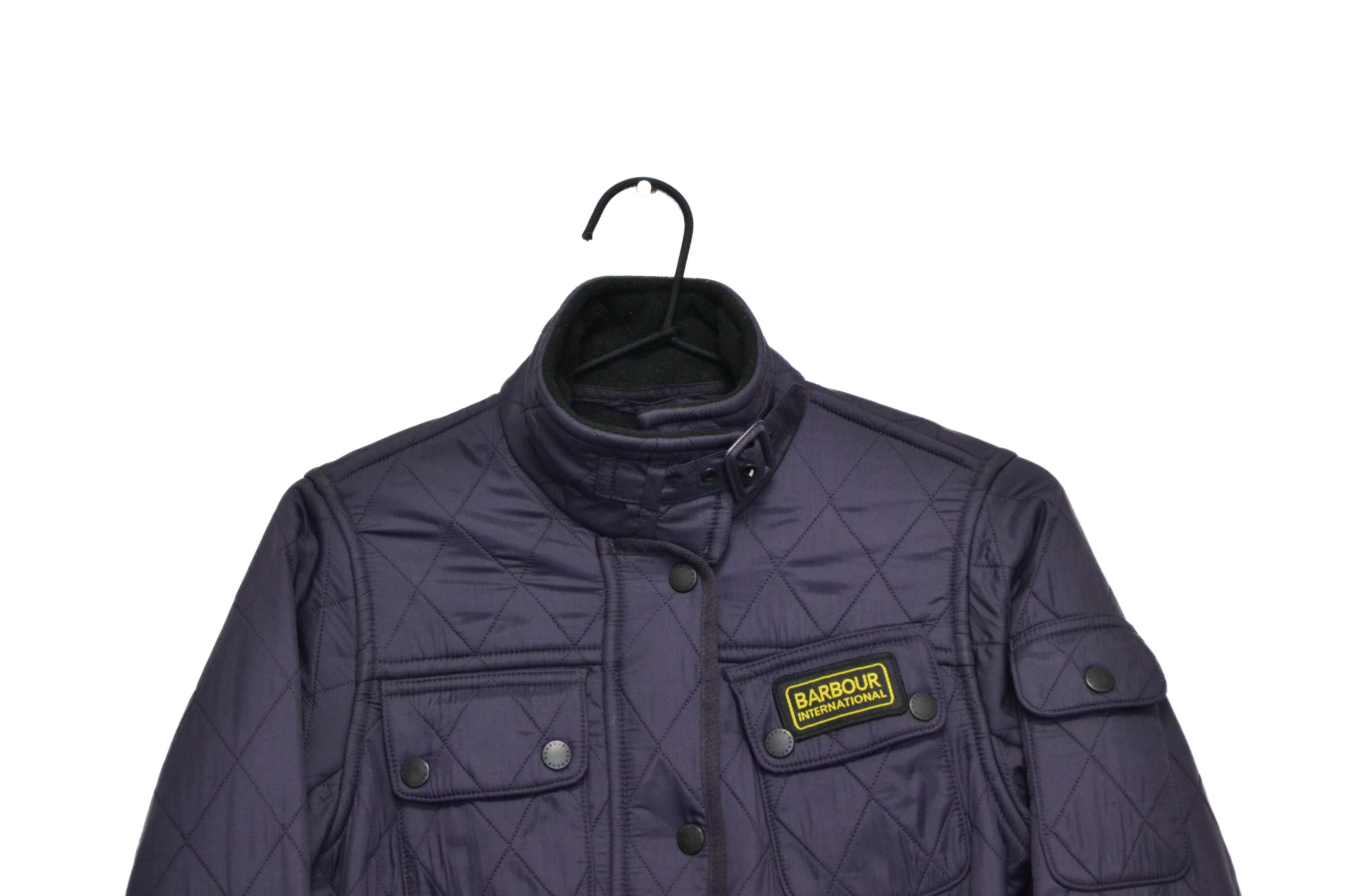 Barbour Barbour International Quilted Women’s Purple Belted Jacket Size XS / US 0-2 / IT 36-38 - 2 Thumbnail