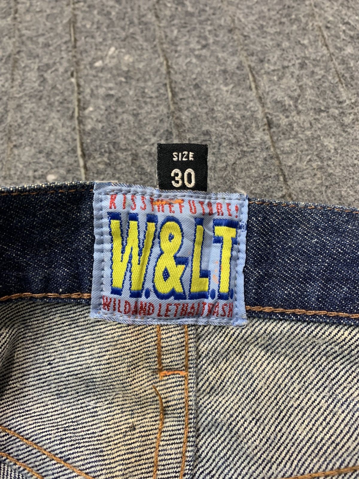 W&LT Hype W.&L.T Wildahd Lethal Trash Kiss Future Indigo Denim Size 30" / US 8 / IT 44 - 10 Thumbnail
