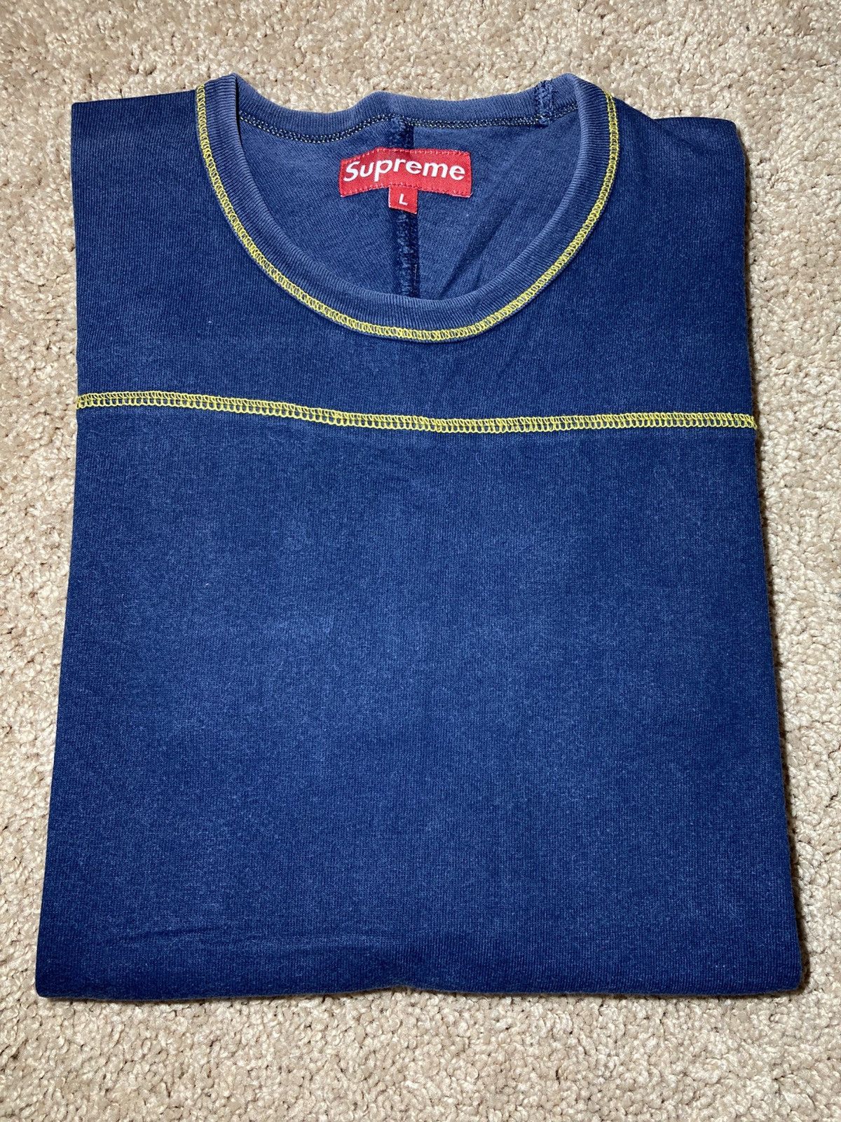 Supreme 1998 Supreme Stitch Athletic Top Navy Large 90s Vintage OG Size US L / EU 52-54 / 3 - 1 Thumbnail
