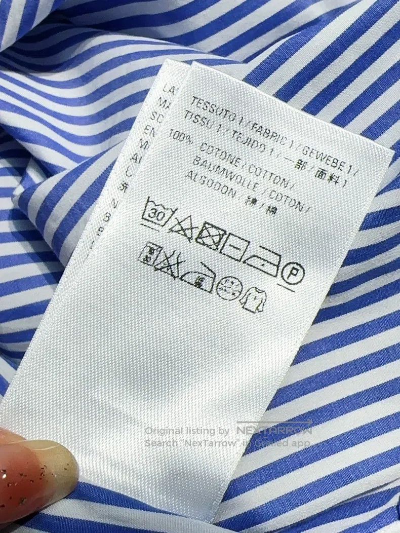 Balenciaga Balenciaga Blue and White 38 Size Striped Long Sleeve Shir Size XS / US 0-2 / IT 36-38 - 8 Thumbnail