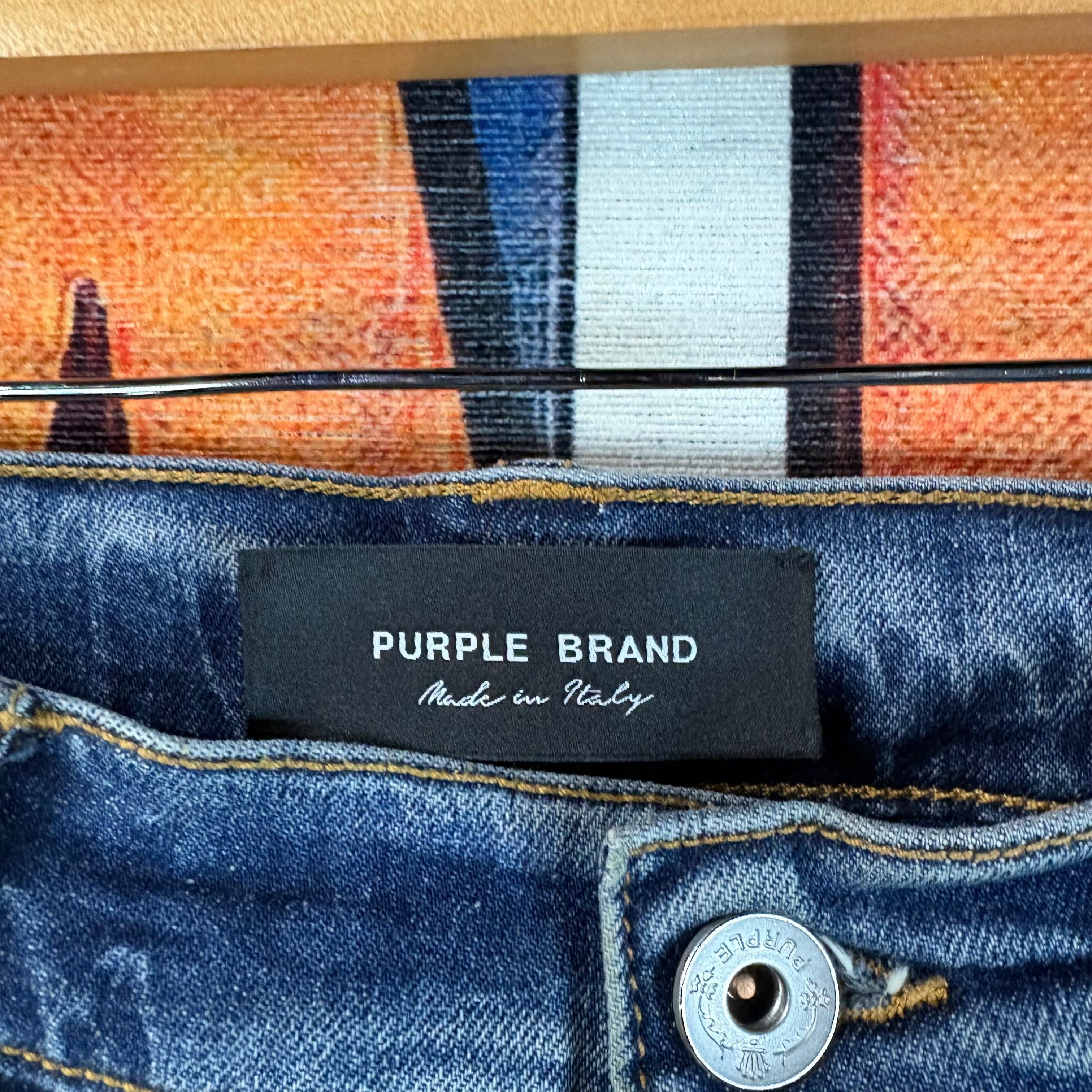 Purple Brand Limited Edition Made in Italy Purple Distressed Jeans Size US 38 / EU 54 - 2 Thumbnail