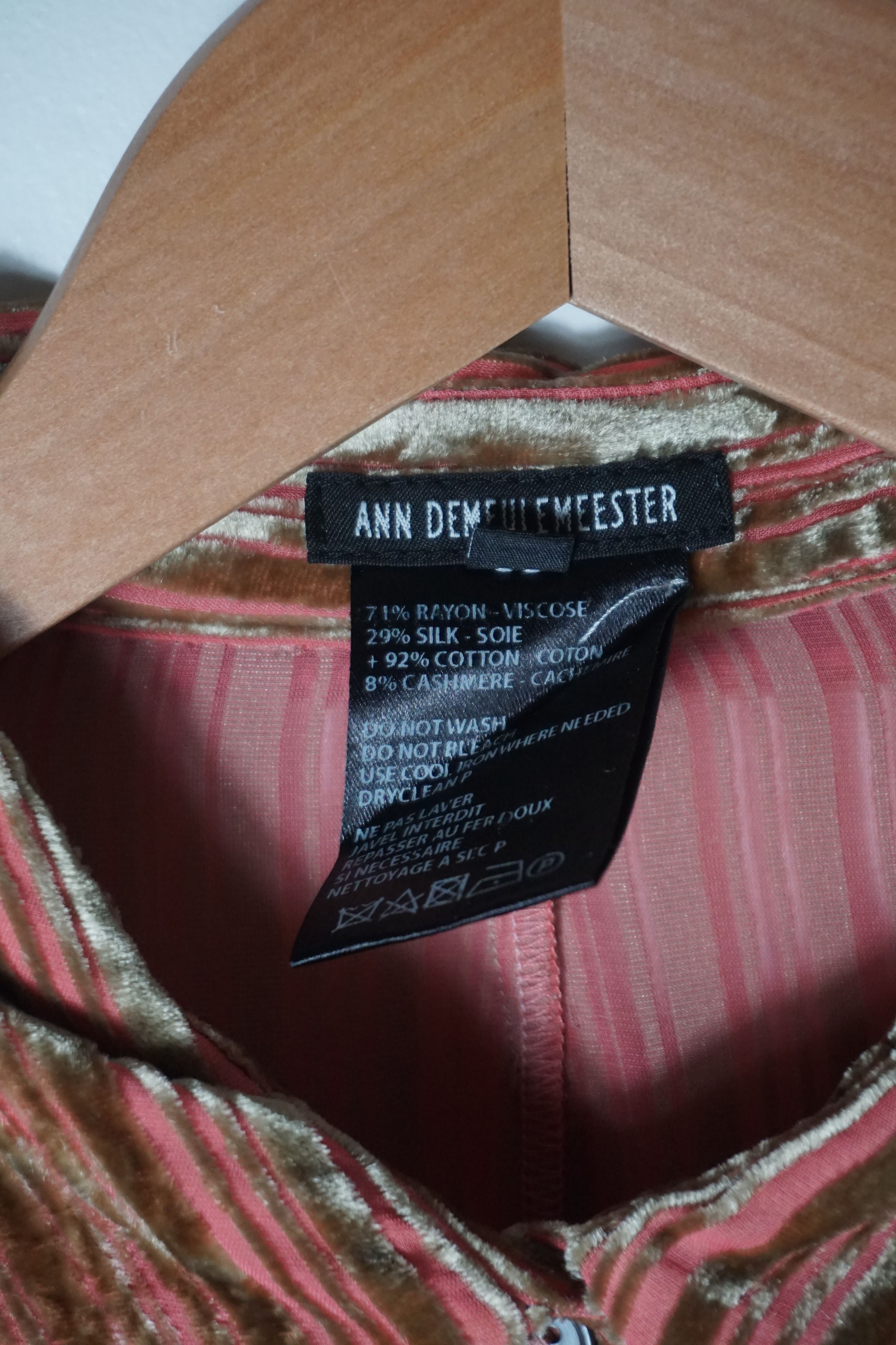 Ann Demeulemeester FW18 Velvet Striped Harlot Shirt Size US M / EU 48-50 / 2 - 5 Thumbnail