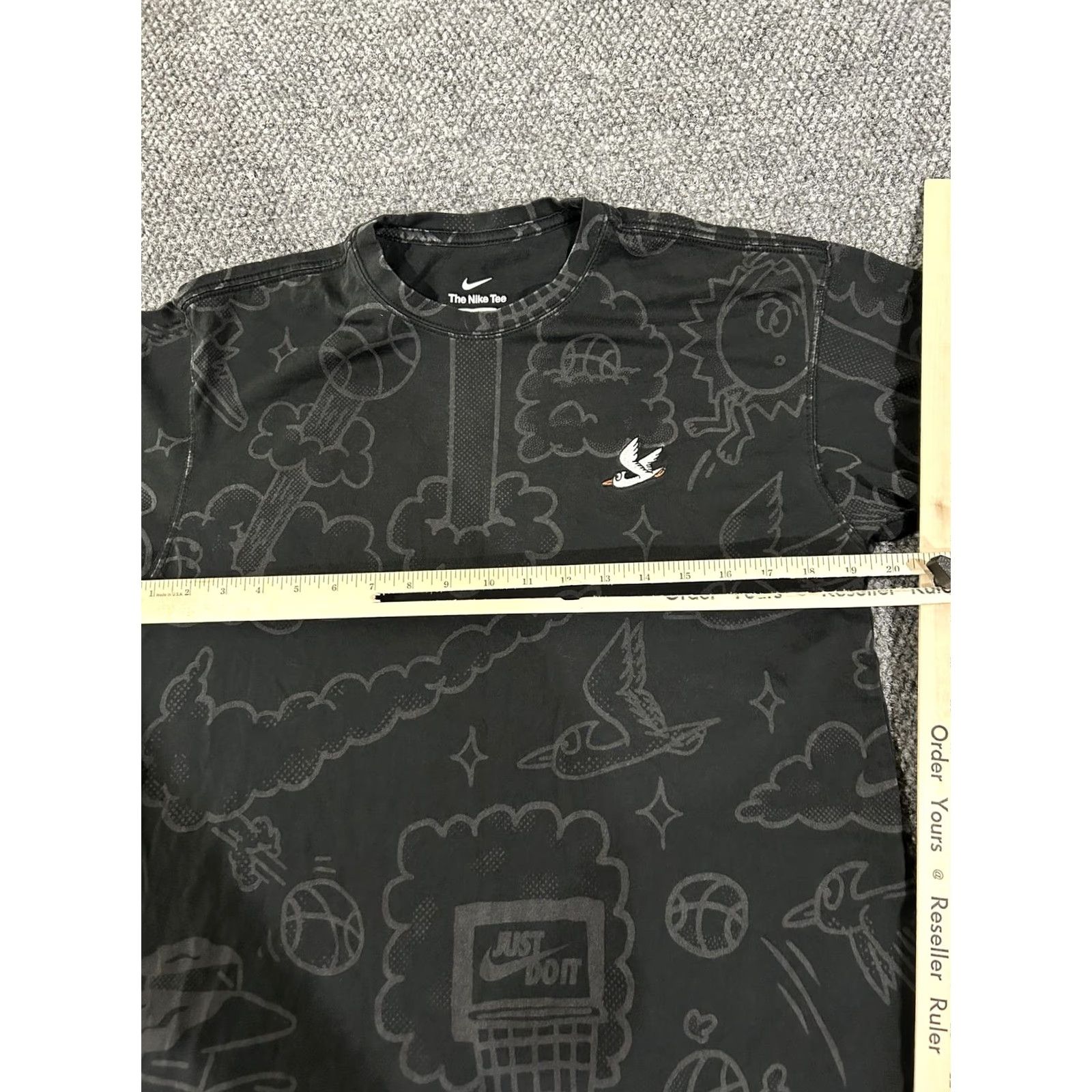 Nike Nike Shirt Mens Small Black Loose Fit Just Do It Doodle Basketball Graphic Tee Size US S / EU 44-46 / 1 - 5 Thumbnail