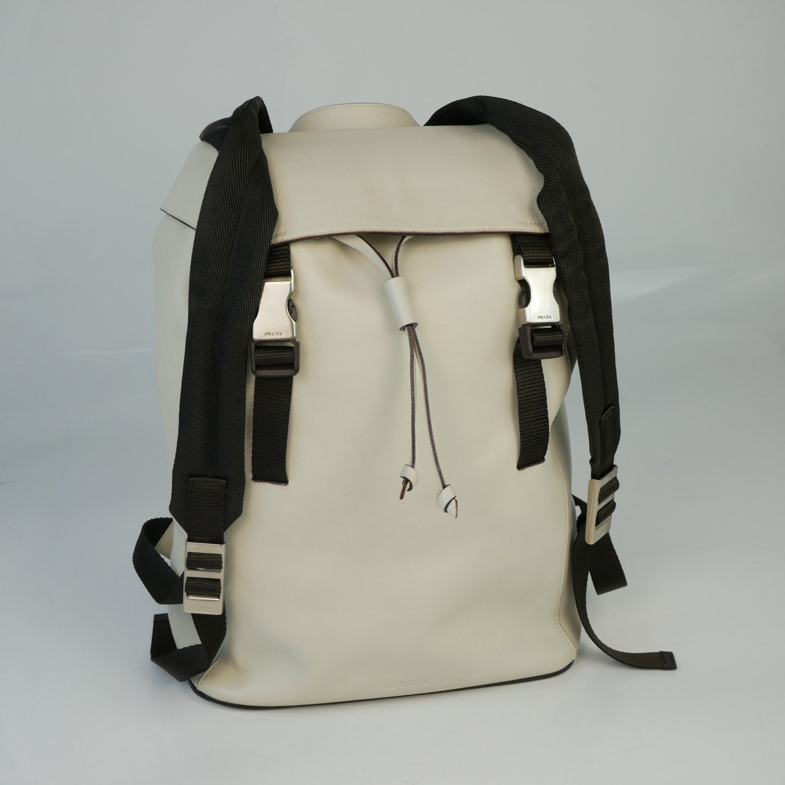 Prada Prada Calfskin Leather White Backpack Size ONE SIZE - 2 Thumbnail