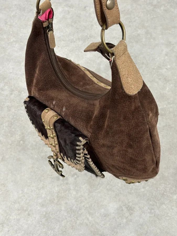 Just Cavalli AW2008 Cavalli Brown Suede Leather Handle Bag Size ONE SIZE - 8 Thumbnail