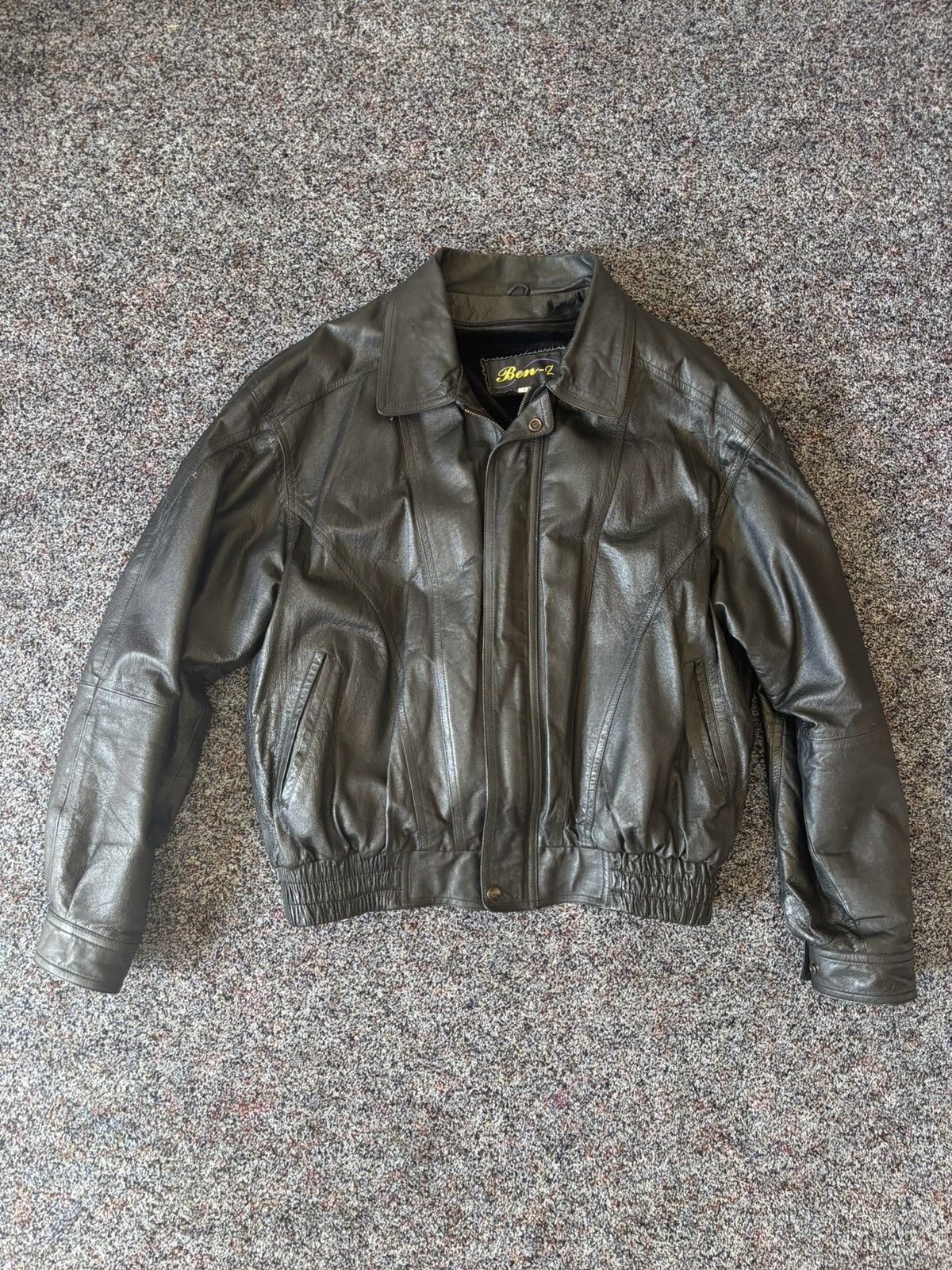Vintage Ben-z Vintage Leather Bomber Size US L / EU 52-54 / 3 - 1 Thumbnail