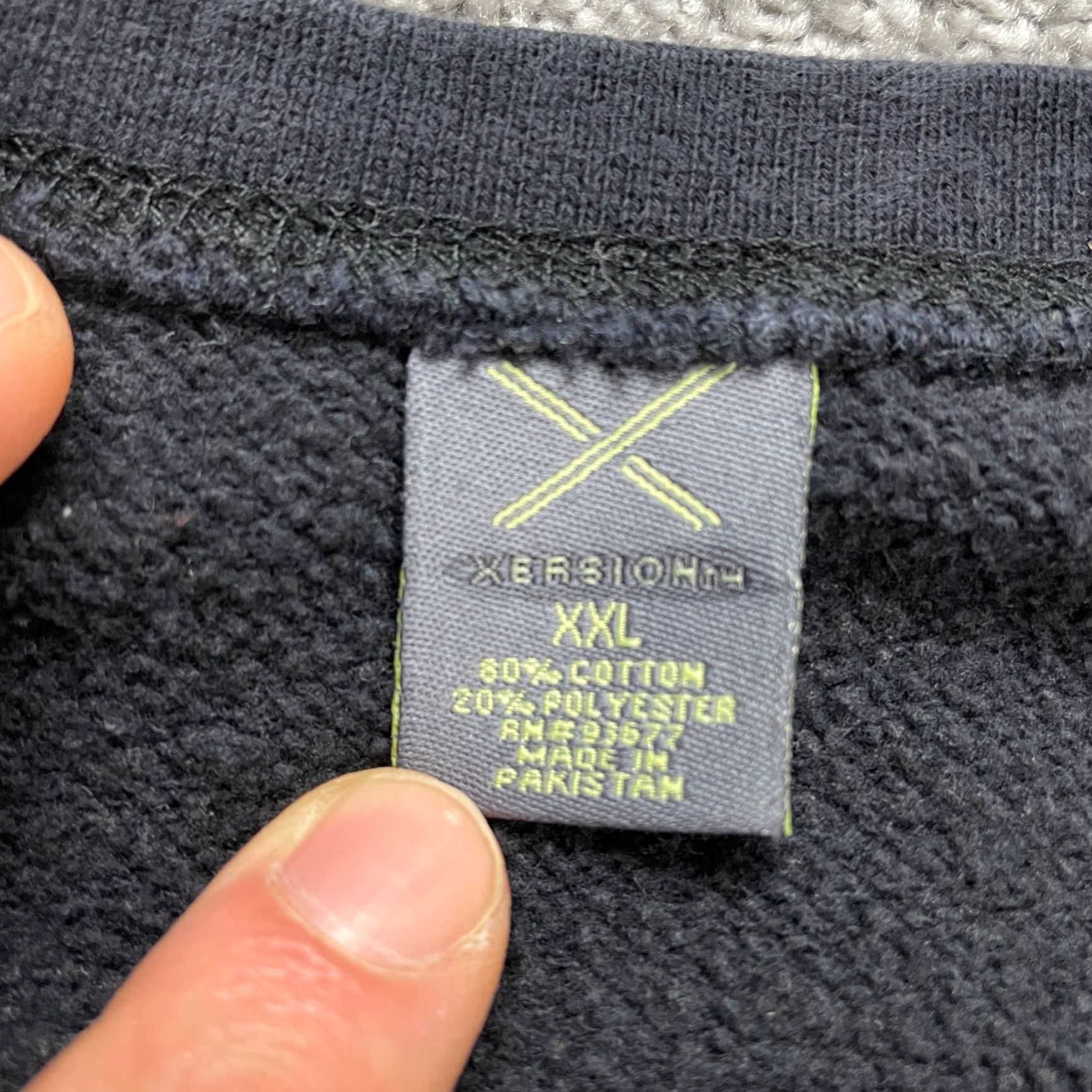 Vintage Xersion Sweatshirt Mens XXL Solid Navy Blue Fleece Pullover Round Neck Casual Size US XXL / EU 58 / 5 - 4 Thumbnail