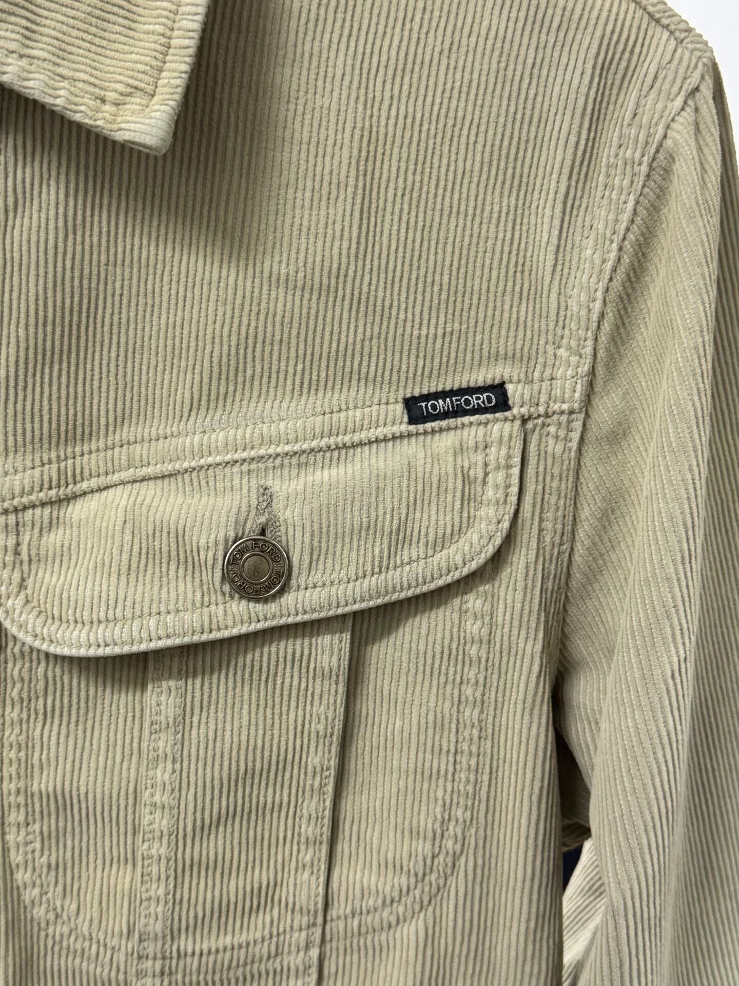 Tom Ford tom ford men's corduroy denim jacket white Size US M / EU 48-50 / 2 - 3 Thumbnail