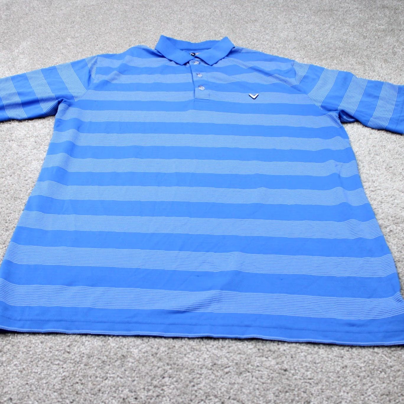 Callaway Callaway Polo Shirt Mens Medium Blue Striped Opti-Dri Golf Short Sleeve Pullover Polo Shirt Size US M / EU 48-50 / 2 - 3 Thumbnail