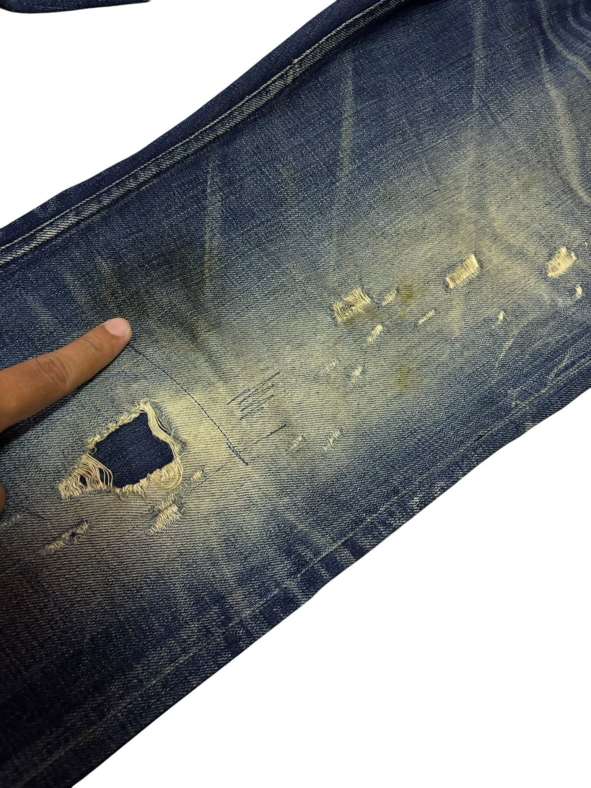 Diesel Vtg Italy Diesel Larkee Disconstructed Distress Jeans Size US 34 / EU 50 - 5 Thumbnail