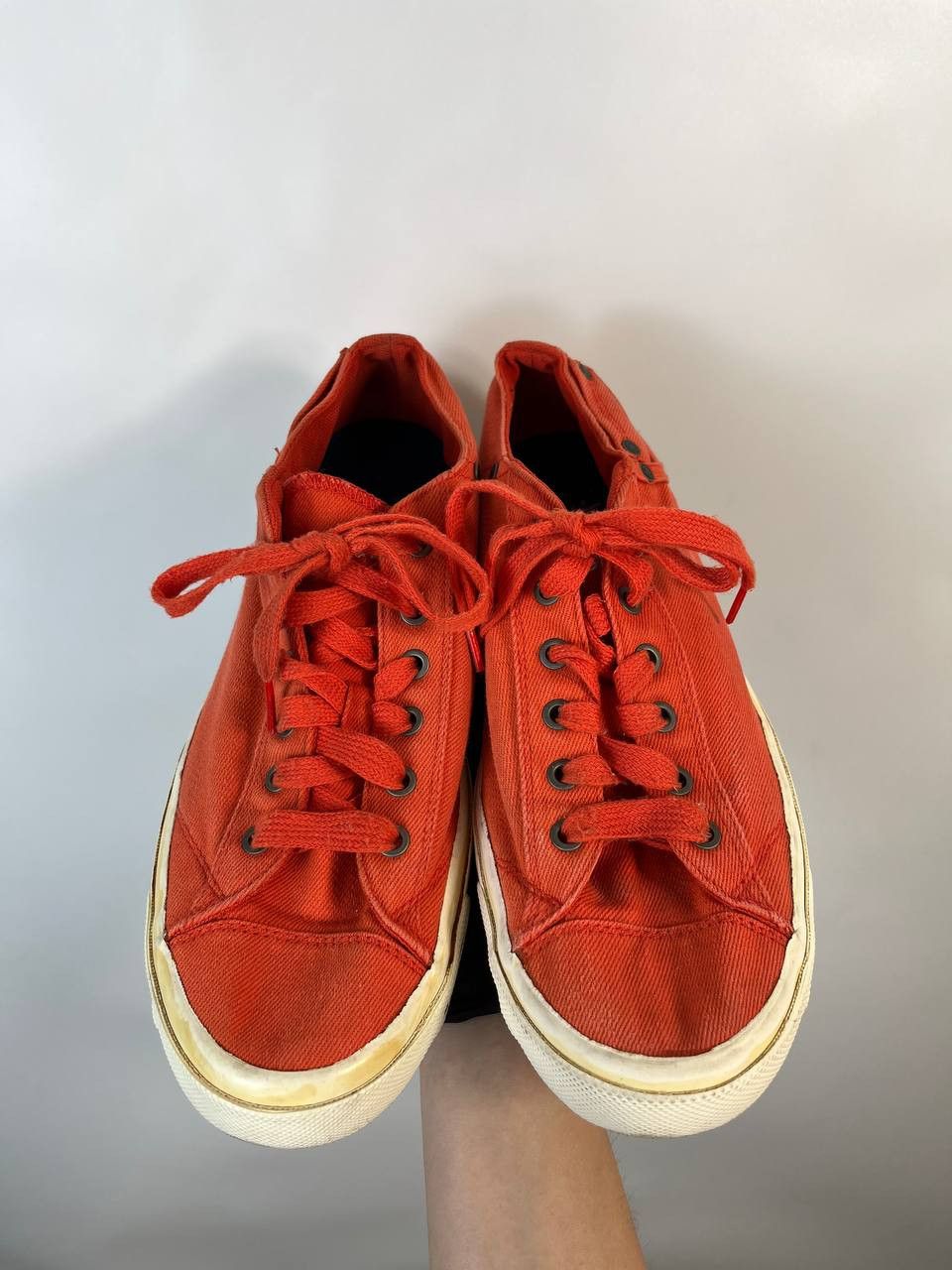 Diesel DIESEL Exposure Low Red Canvas Sneakers Shoes Men’s Size 10 Size US 10 / EU 43 - 1 Thumbnail