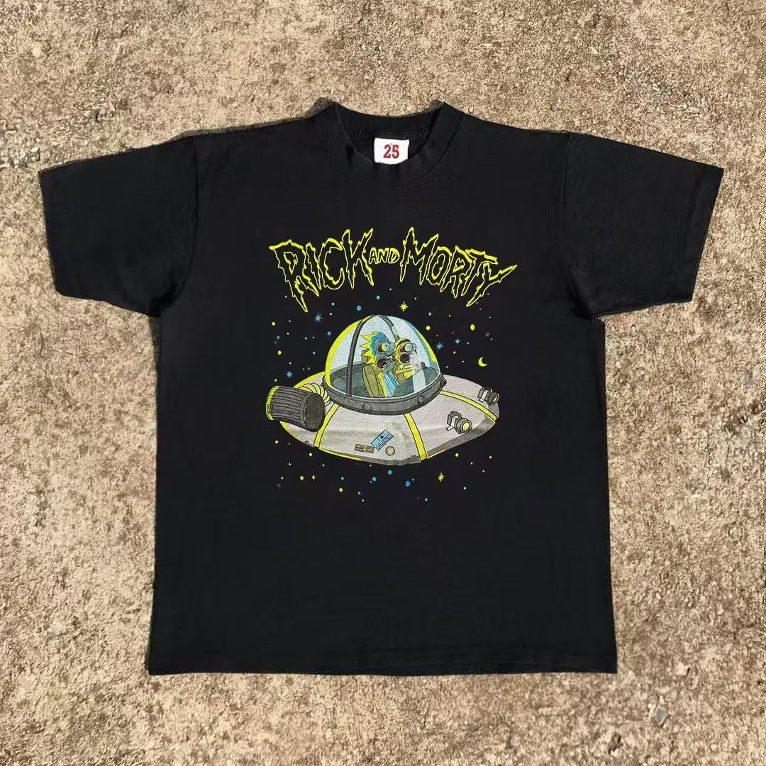 Vintage Black casual retro alien pattern t-shirt Size US M / EU 48-50 / 2 - 1 Thumbnail