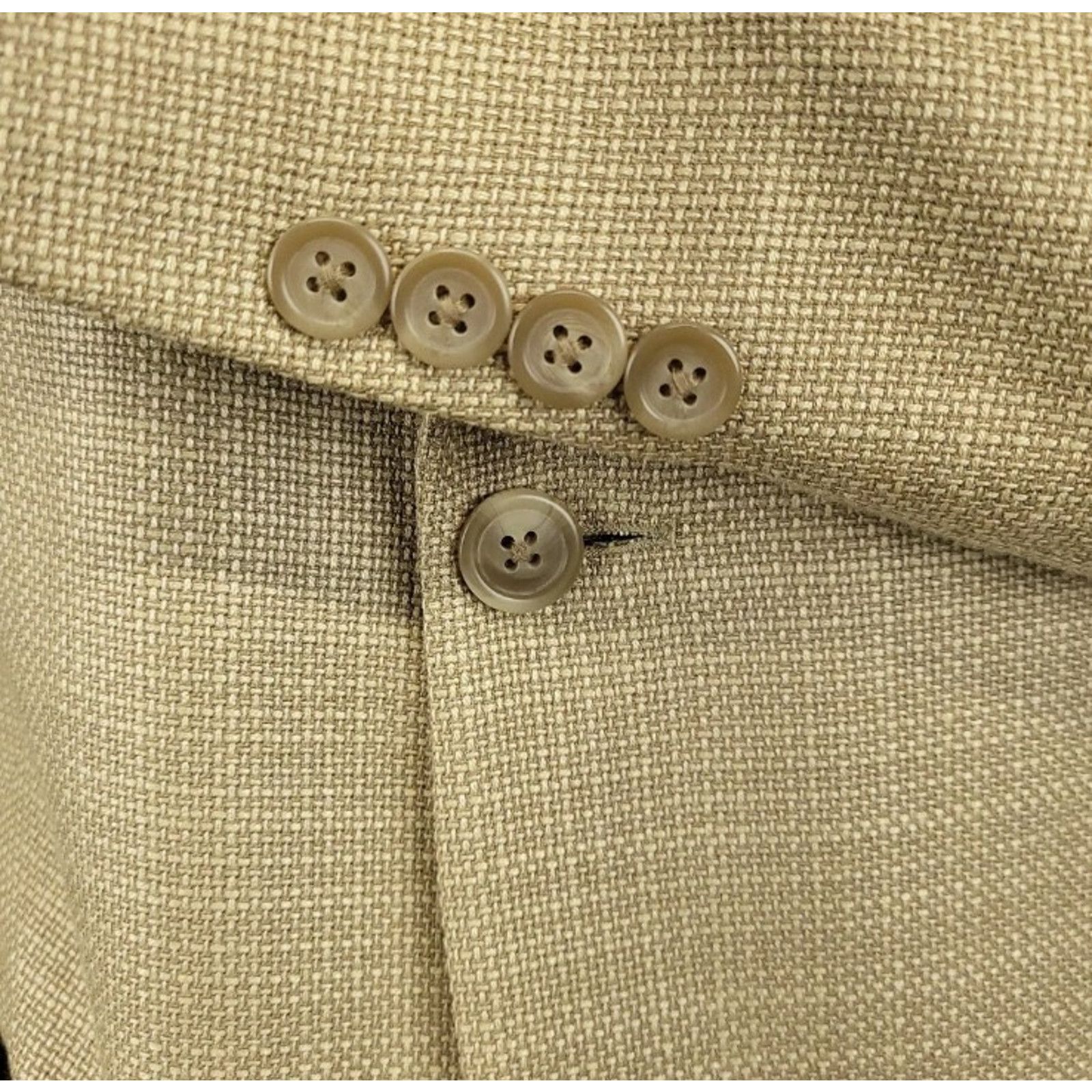 Chaps Chaps Blazer Mens 42R Tan Silk Basketweave Sport Coat Size 42R - 8 Thumbnail