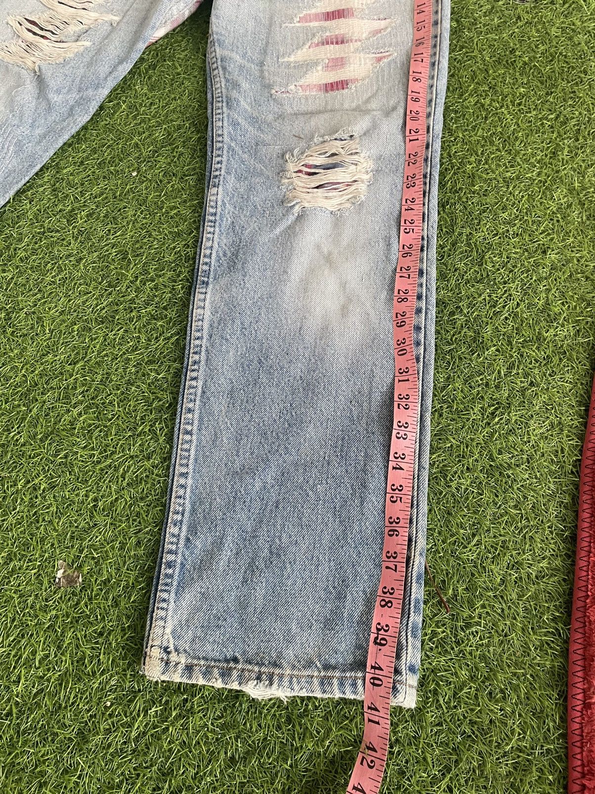 Vintage AUTHENTIC CUSTOM DENIM PACTHWORK Size US 34 / EU 50 - 12 Thumbnail