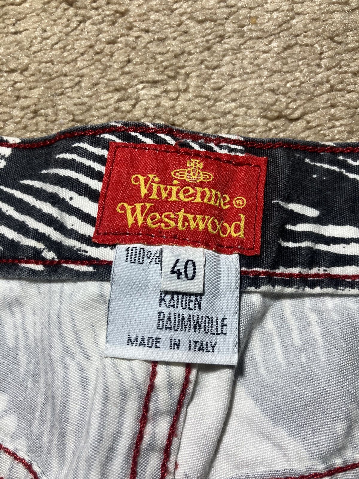 Vivienne Westwood 90s Vivienne Westwood Vintage Jeans Red Cafe Society 1990s Size 28" / US 6 / IT 42 - 7 Thumbnail