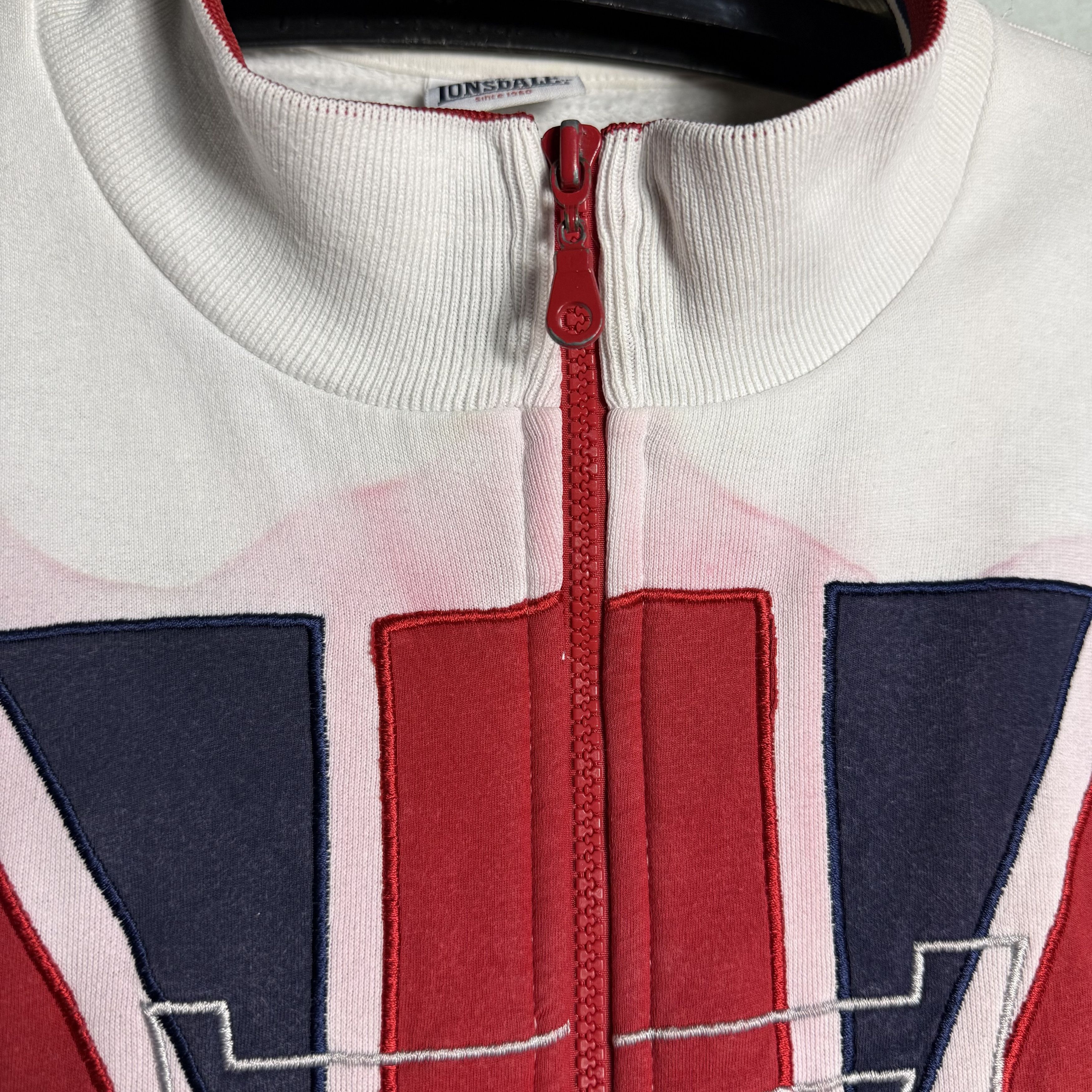 Lonsdale 🔥RARE🔥Vintage Lonsdale London Union Jack Full Zip Sweater Size US XL / EU 56 / 4 - 3 Thumbnail