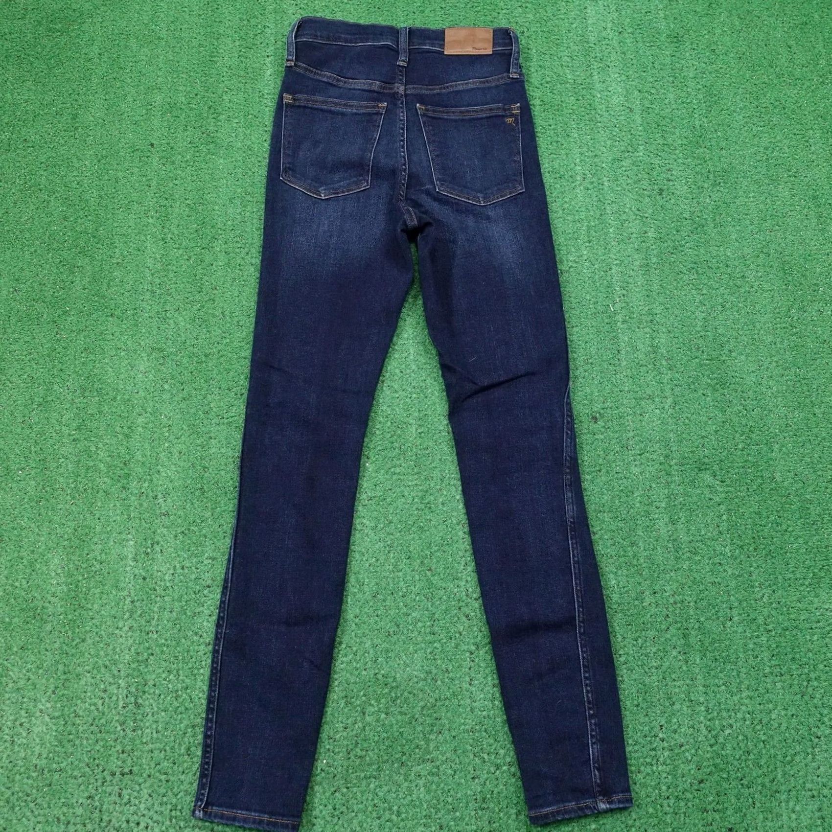 Madewell Madewell Jeans Womens 24 Blue 10" High Rise Skinny Dark Wash Stretch 24x28 Size 42" / US 20 - 4 Thumbnail