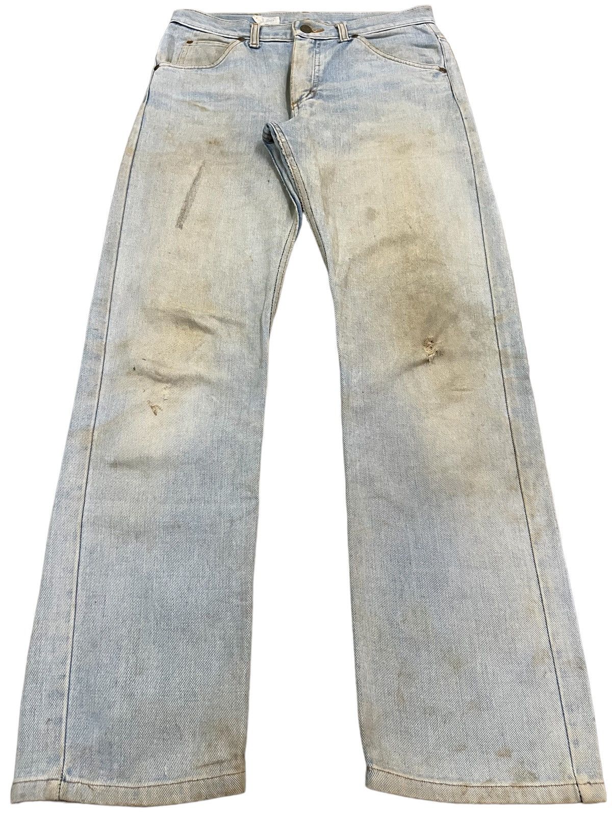 Lee Vintage 90s Lee Yellow Mud Washed Loose Fit Jeans Size US 30 / EU 46 - 1 Thumbnail