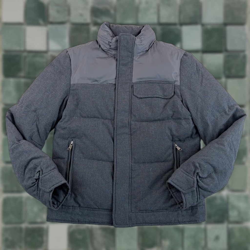 Banana Republic Banana Republic Down Puffer Jacket Men Small Grey Wool Blend Hidden Hood Zip Light Insulated Winter Casual City Classic Outdoor N/A Mens Size US S / EU 44-46 / 1 - 1 Thumbnail