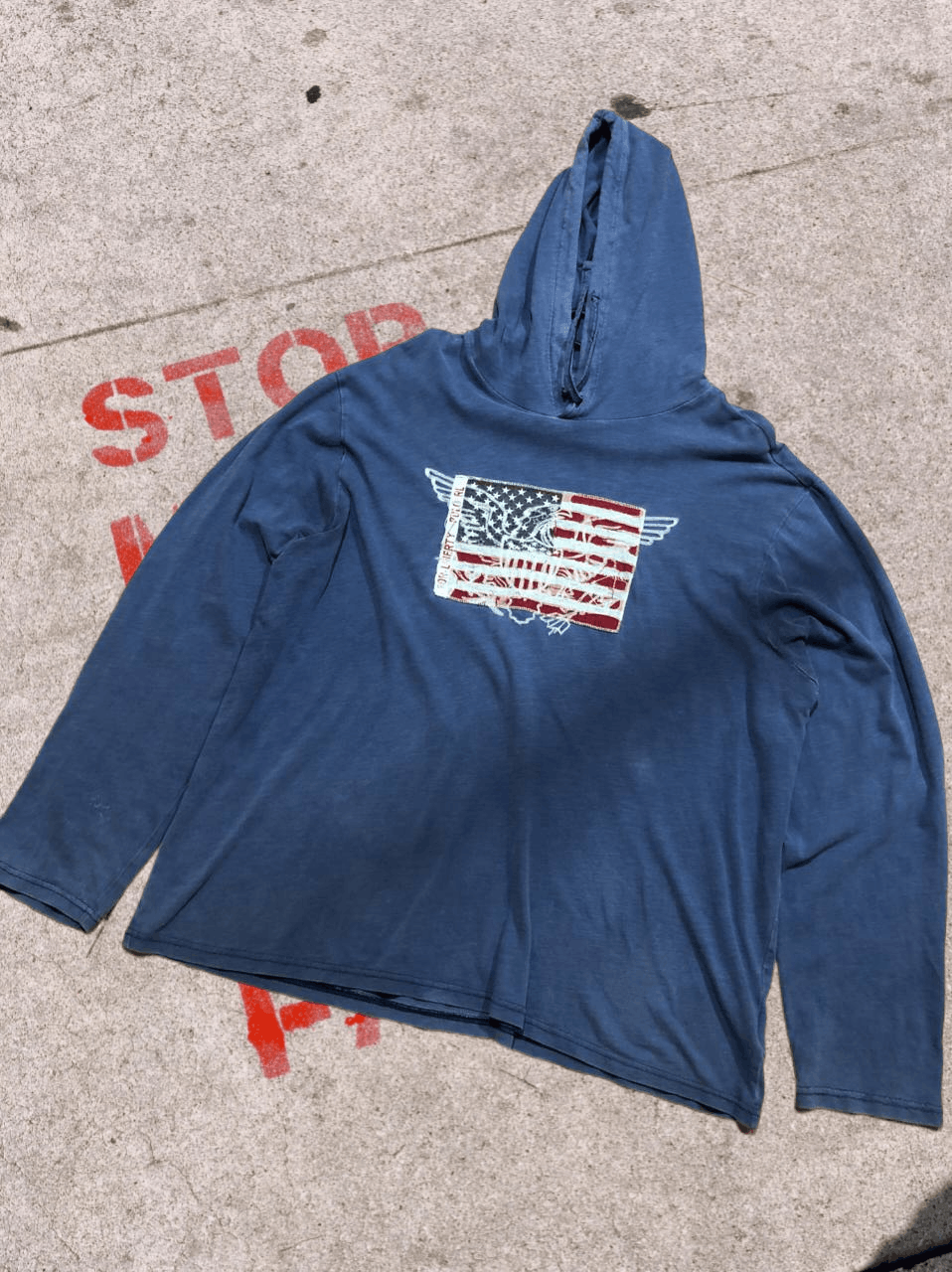 Polo Ralph Lauren POLO RALPH LAUREN Blue USA Flag Long Sleeve Hoodie Size US XL / EU 56 / 4 - 1 Thumbnail