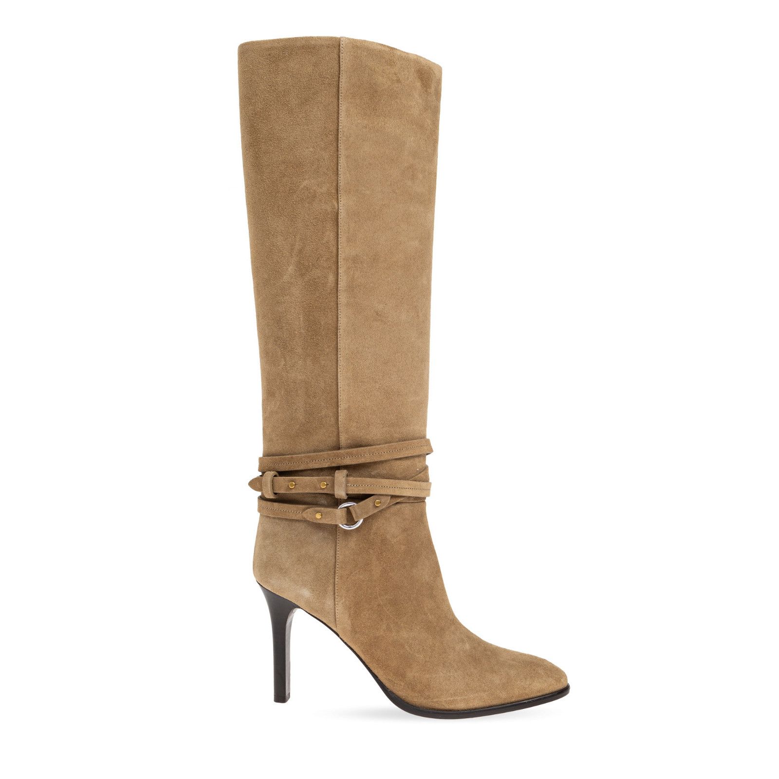 ISABEL MARANT Ieva Twin Knee High Beige Suede Boots New & Au