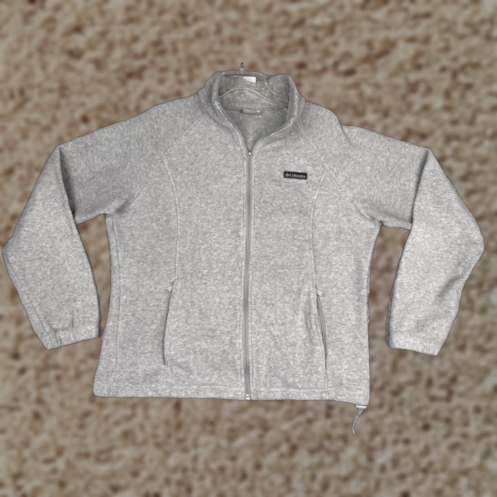 Vintage Columbia Jacket Women XL Gray Fleece Full Zip Collared Pockets Outdoor Warm Size XL / US 12-14 / IT 48-50 - 1 Thumbnail