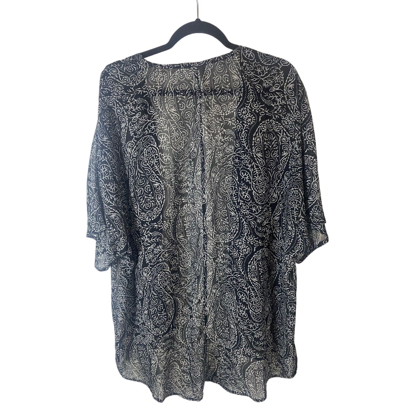 & Other Stories Women's Plus Size V Neck Half Sleeve Chiffon Cardigan 2XL Size XXL / US 16-18 / IT 52-54 - 2 Thumbnail
