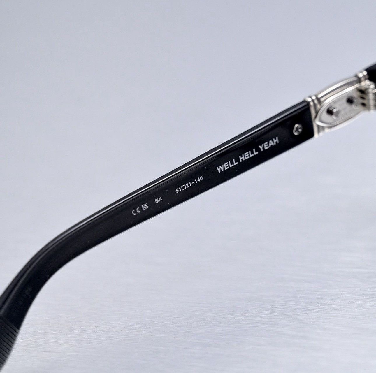 Chrome Hearts CHROME HEARTS WELL HELL YEAH BLACK GLASSES Size ONE SIZE - 5 Thumbnail