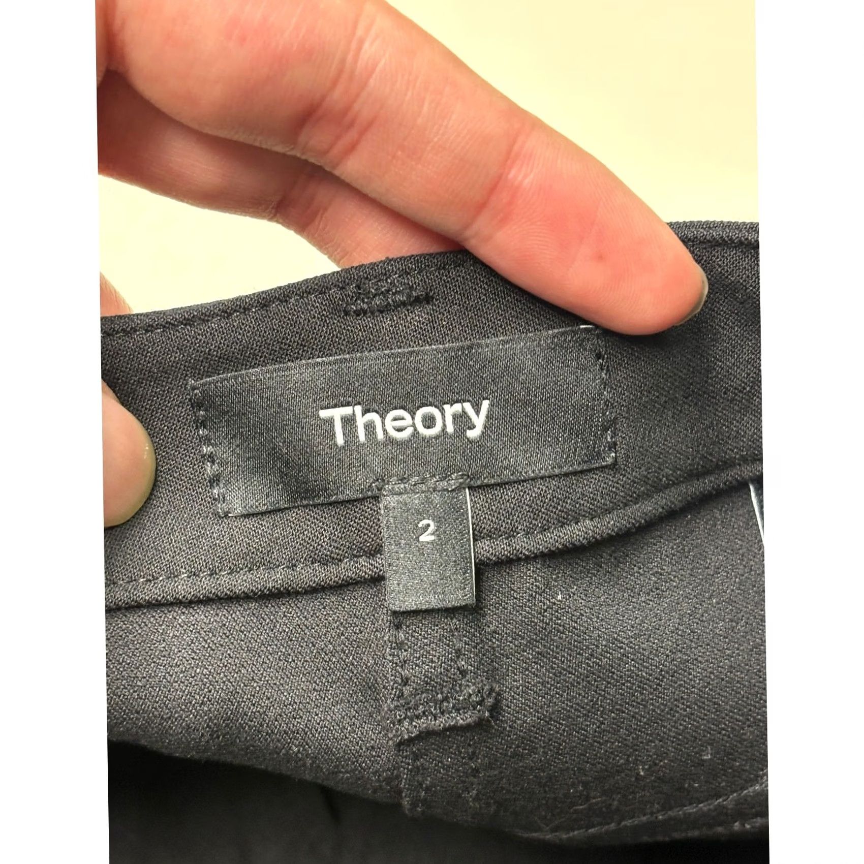 Theory Theory Womens Black Flare Leg 5 Pocket Trousers Pants Size 2 W28 L26 Size 26" / US 2 / IT 38 - 5 Thumbnail