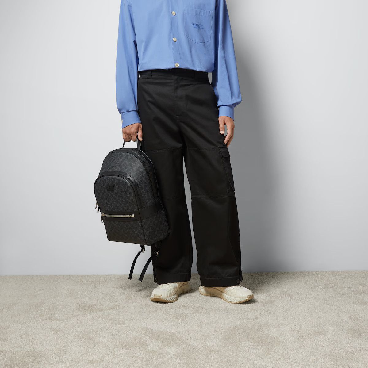 Gucci o1mt1gz0225 Cotton Drill Cargo Trousers With Patch in Black Size US 30 / EU 46 - 4 Thumbnail