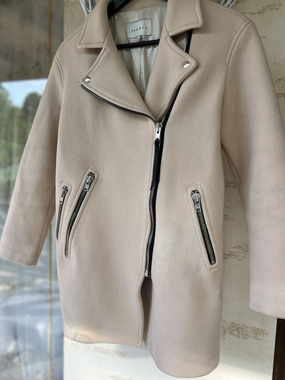 Sandro 🕊️ Sandro Paris Wool Blend Coat — Size 36 / Blush Pink / Asym Size S / US 4 / IT 40 - 3 Thumbnail