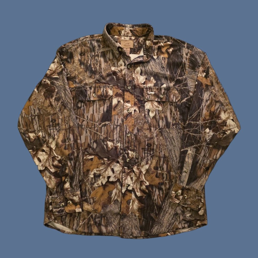 Vintage Duxbak Mossy Oak Break Up Camo Long Sleeve Button Up Shirt SOFT Mens Size Medium Size US M / EU 48-50 / 2 - 1 Thumbnail