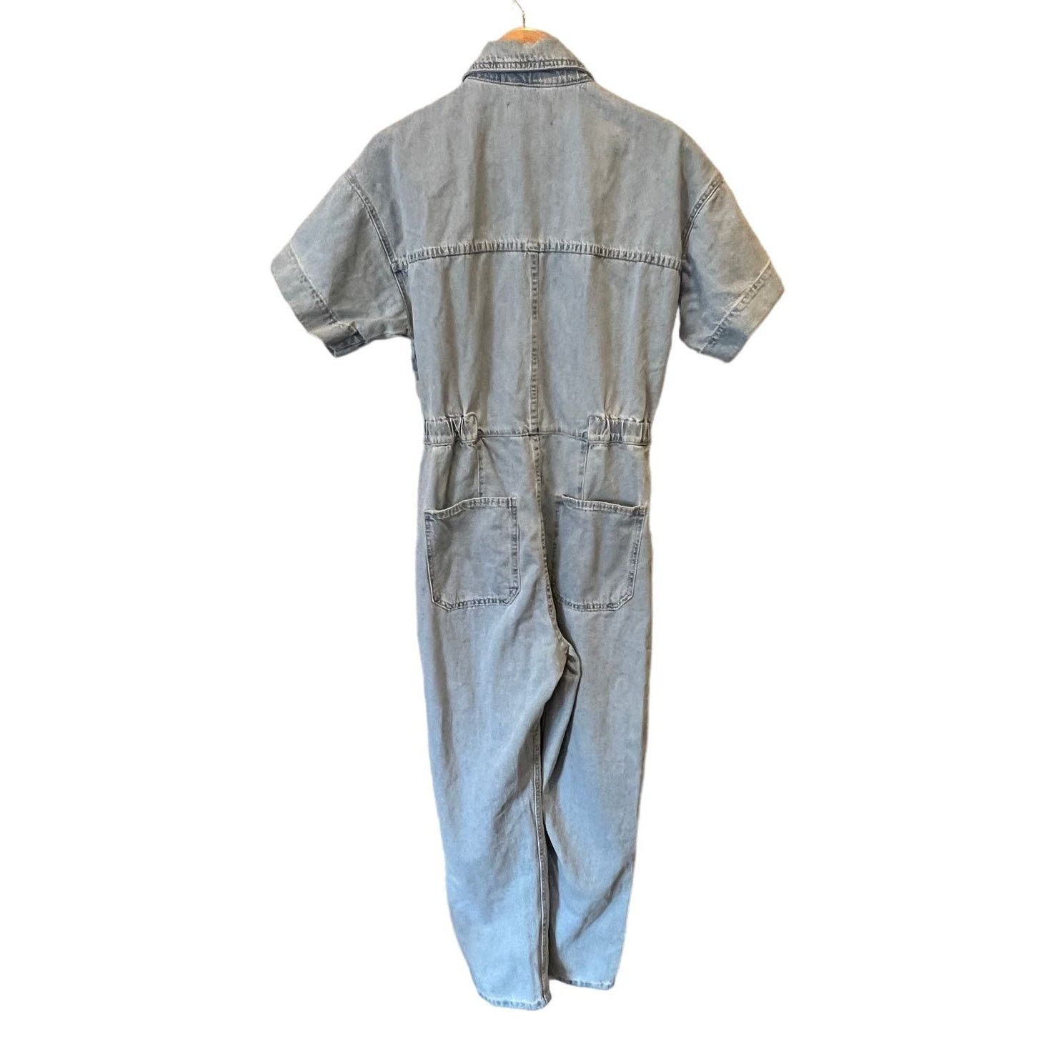 Free People FREE PEOPLE We the Free Marci Denim Jumpsuit Size Medium Size 28" / US 6 / IT 42 - 4 Thumbnail