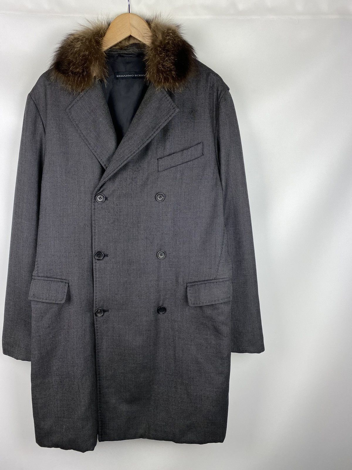 Ermanno Scervino Ermanno Scervino double breasted fleece wool coat jacket Size US L / EU 52-54 / 3 - 3 Thumbnail