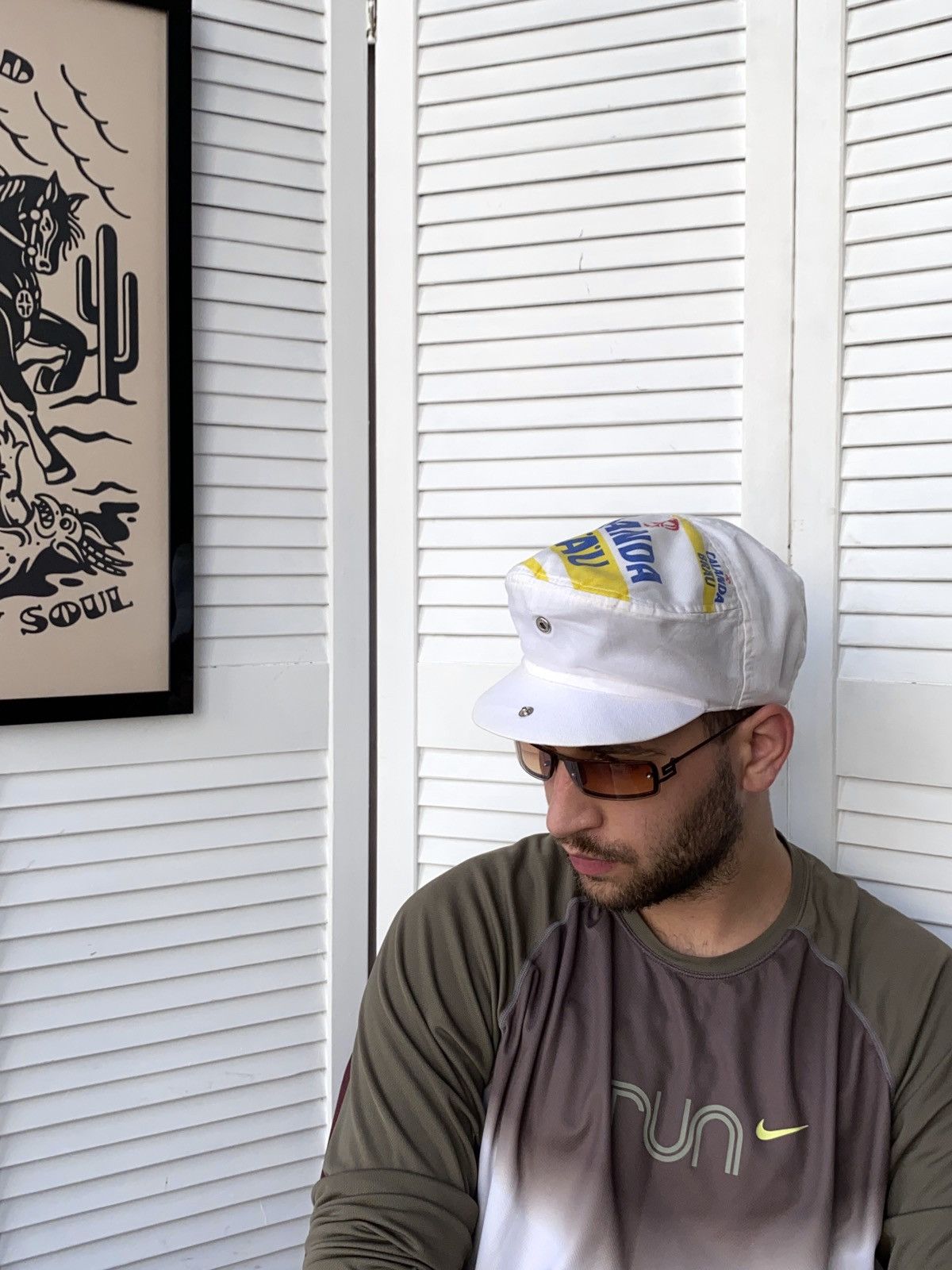 Vintage Vintage 80s Calanda Brau Beer Cycling Cap Hat Switzerland Size ONE SIZE - 18 Thumbnail