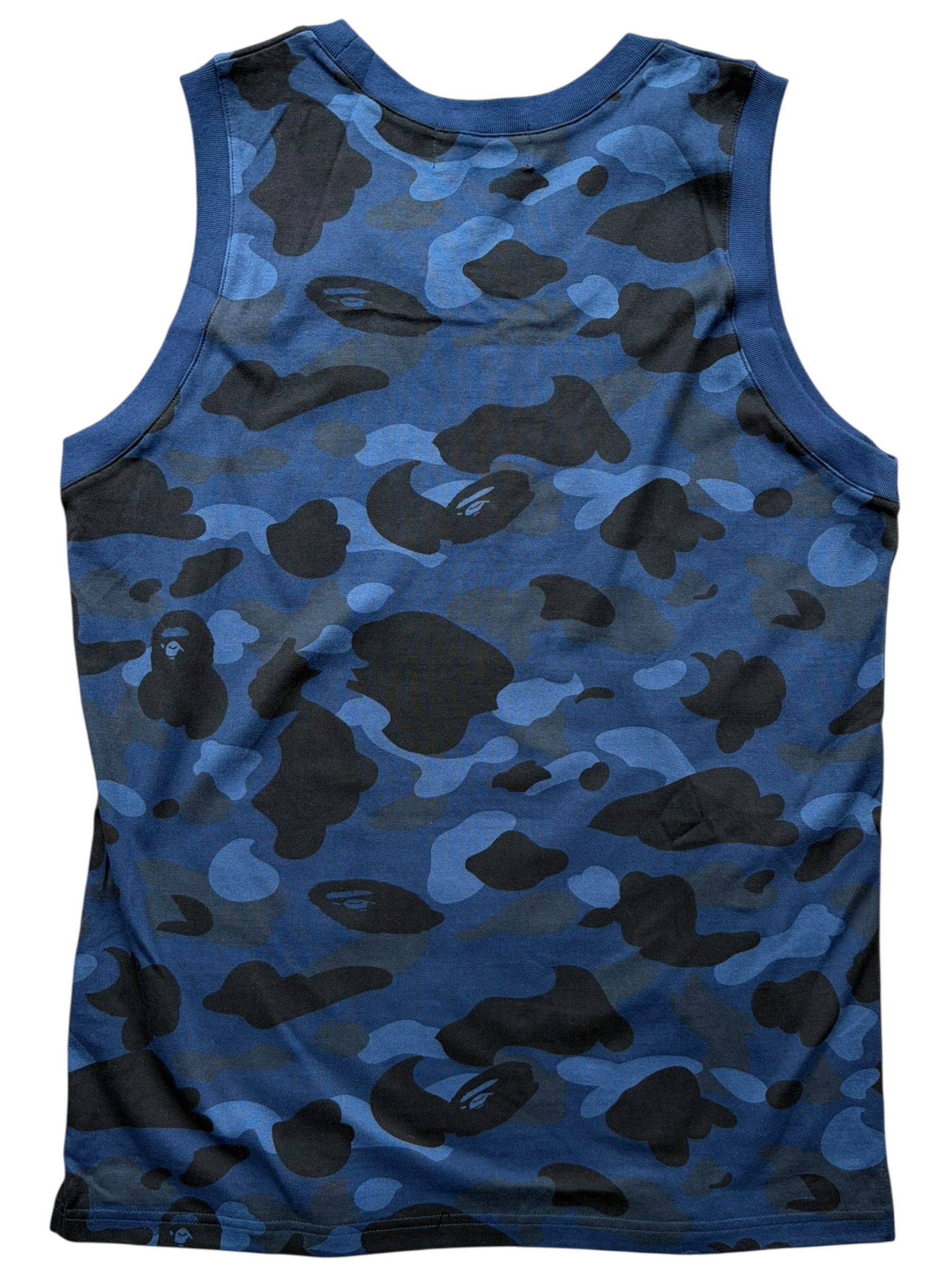 Bape Bape Blue Camo White College Logo Sleeveless Tank Top Size US S / EU 44-46 / 1 - 2 Thumbnail