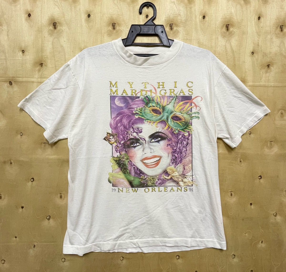 Vintage MYTHIC MARDI GRAS NEW ORLEANS 1991 VINTAGE TEE Size US L / EU 52-54 / 3 - 1 Thumbnail