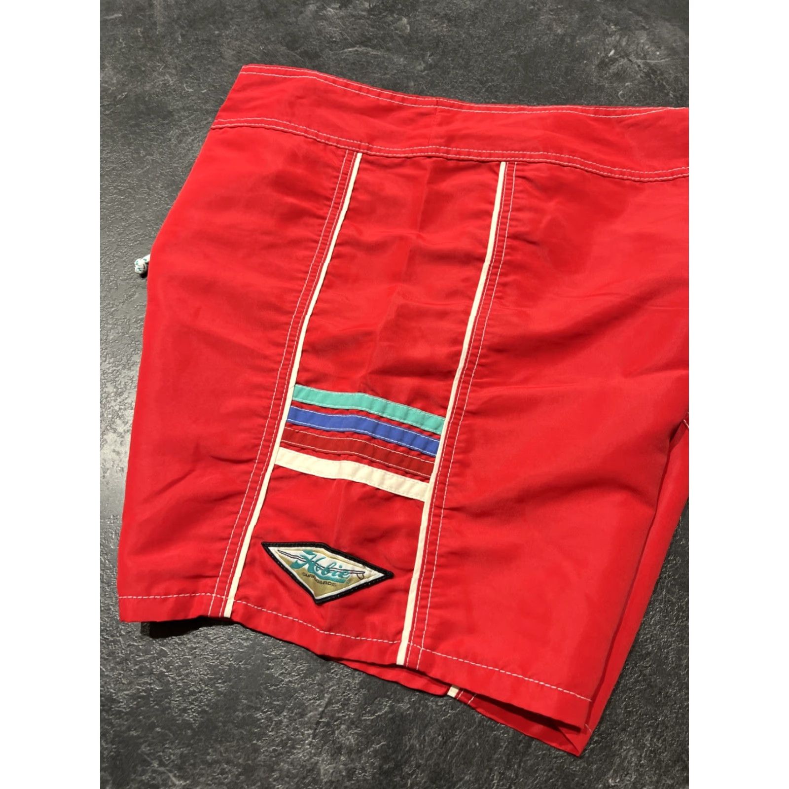 Vintage Hobie Board Shorts 38 Red Stripes Classic Hobie 38 Men Surfing Board Shorts Red Stripes Adult Regular Men's Garment Bottom Nylon Polyester 100% Nylon Size US 38 / EU 54 - 3 Thumbnail