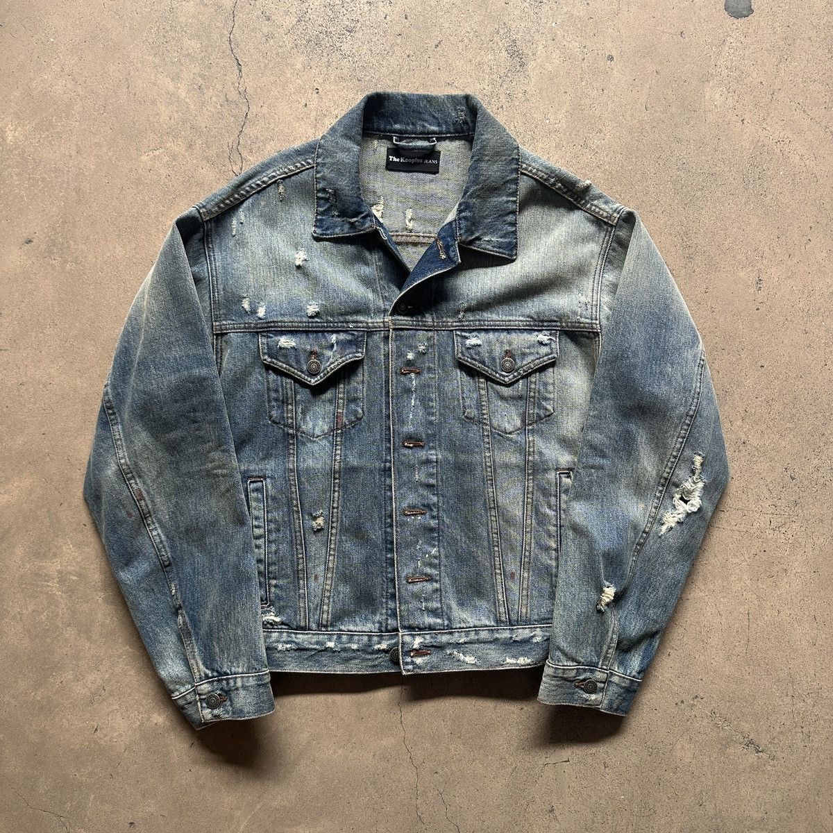 The Kooples Distressed Denim Jacket