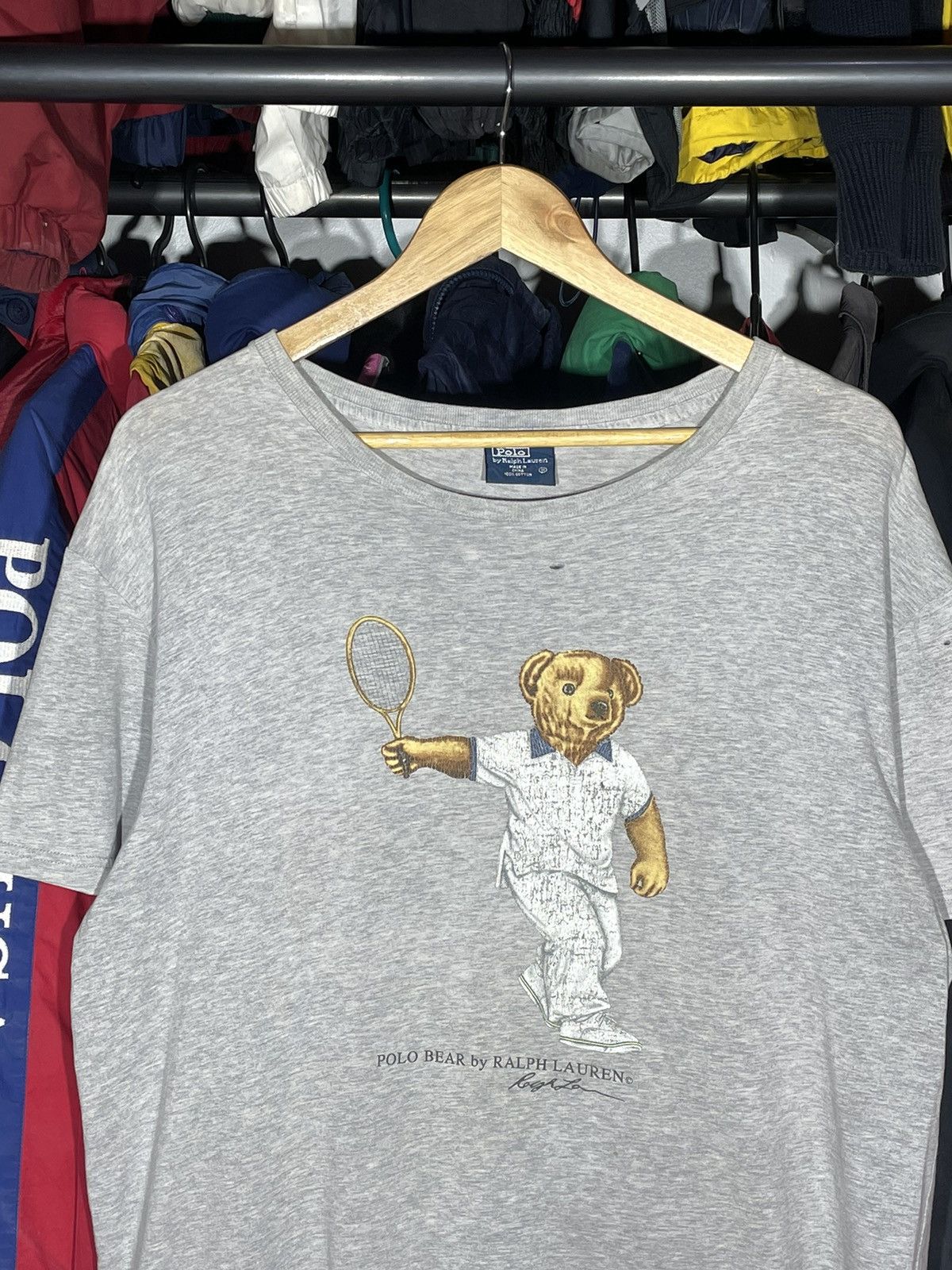 Polo Ralph Lauren × RRL Ralph Lauren × Vintage T-Shirt Polo Bear Tennis OG Vintage Size US M / EU 48-50 / 2 - 2 Thumbnail