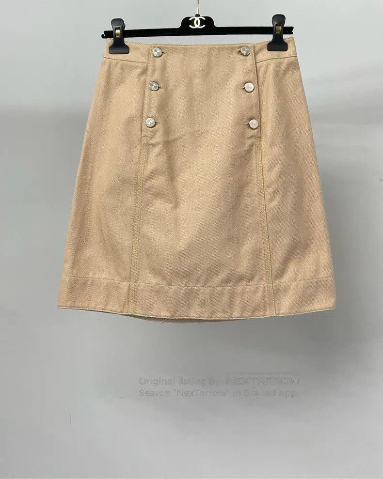 Hermes Hermes Nude Pink Double-breasted Short Skirt Size 24" / US 00 / IT 34 - 1 Thumbnail